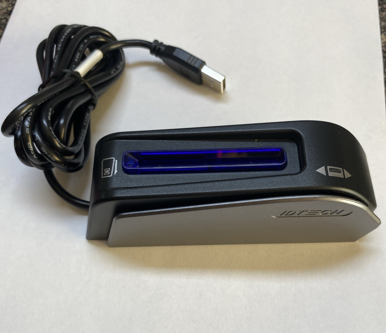 ID Tech Augusta USB HID MSR & EMV Magnetic Swipe Card Reader IDEM-241 Open Box