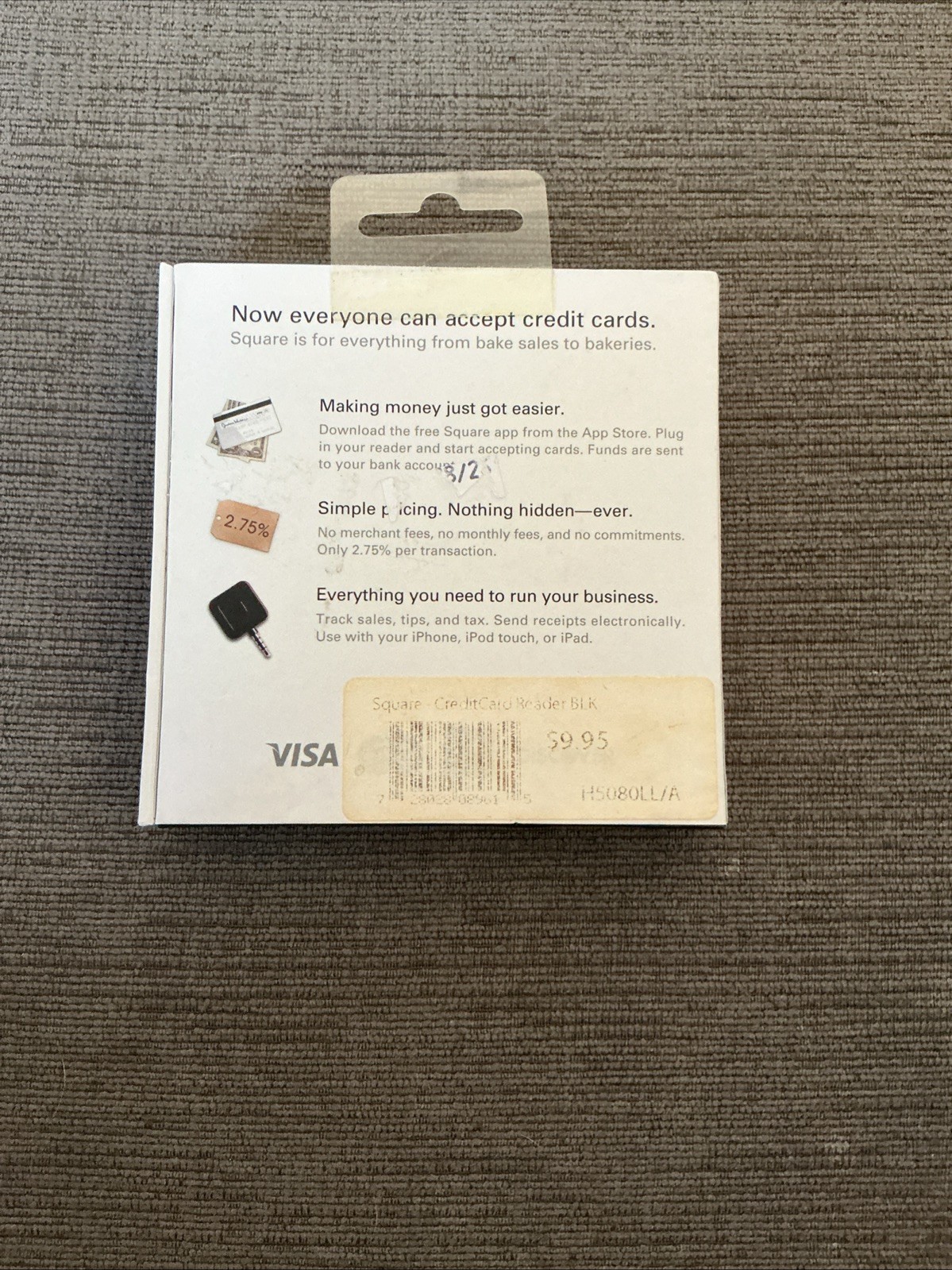 Square Remote Credit Card Reader Scanner for iPhone iPad and Android Cell Phones