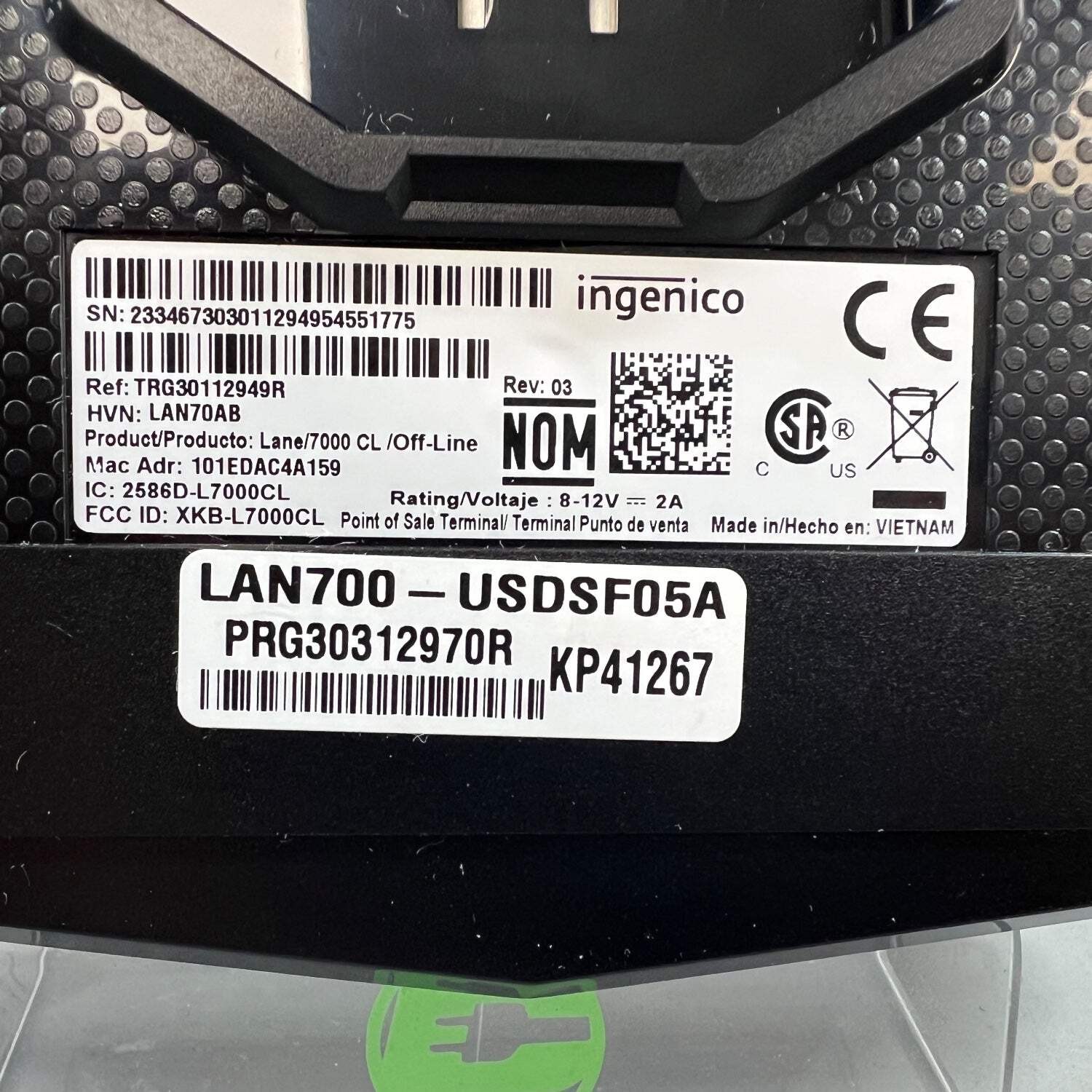 Ingenico Lane/7000 Credit Card Terminal