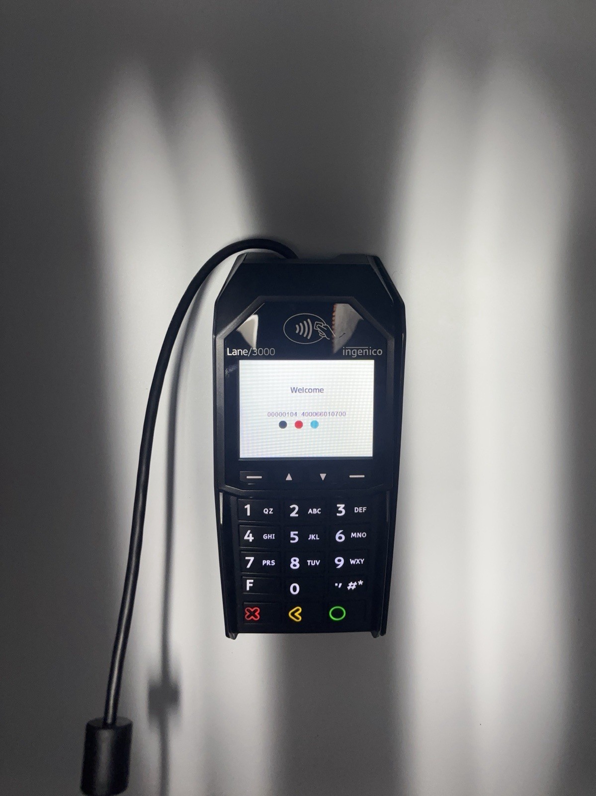 Ingenico Lane/3000 Payment Terminal NFC Touch with USB Cable Working