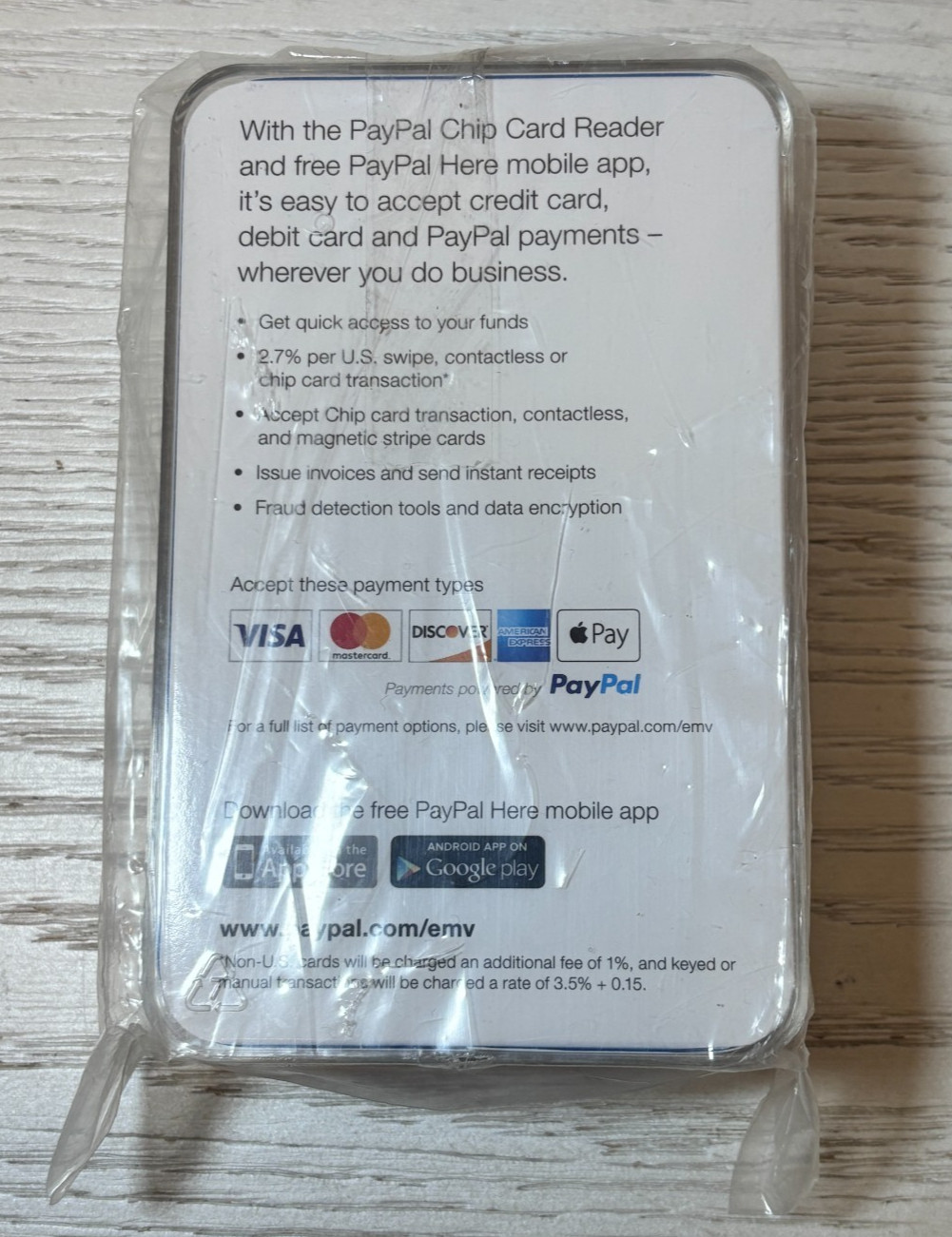 Paypal Chip Card Reader Contactless Enabled M010-PROD10-V2 BRAND NEW SEALED