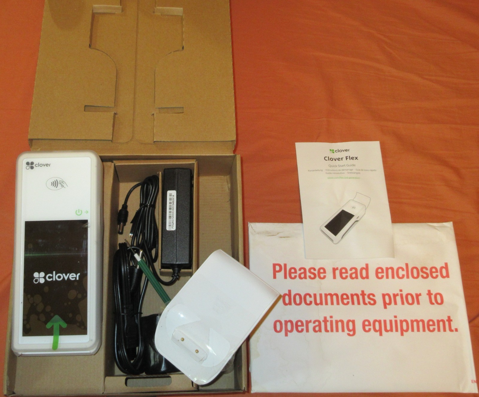New Clover Flex Starter Kit Model K400 U Credit Card Terminal