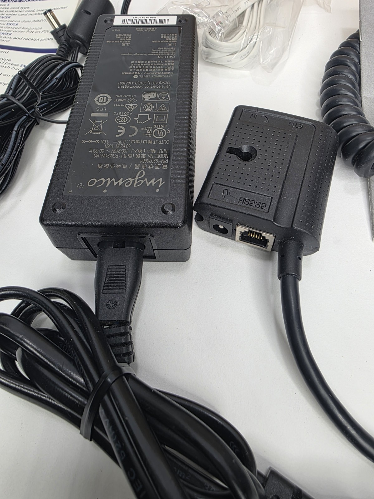 Ingenico ICT220 Credit Card Terminal w/ EMV Chip Reader & OEM Power Adapter