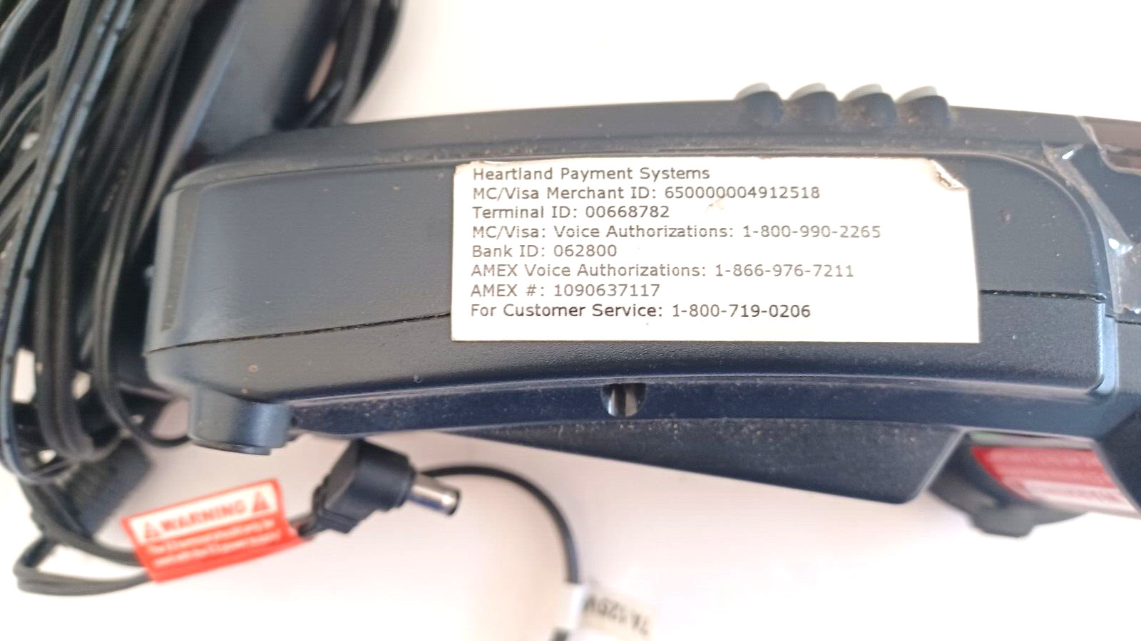 Credit Card Terminal Heartland Payment Systems with Chip Reader and Printer