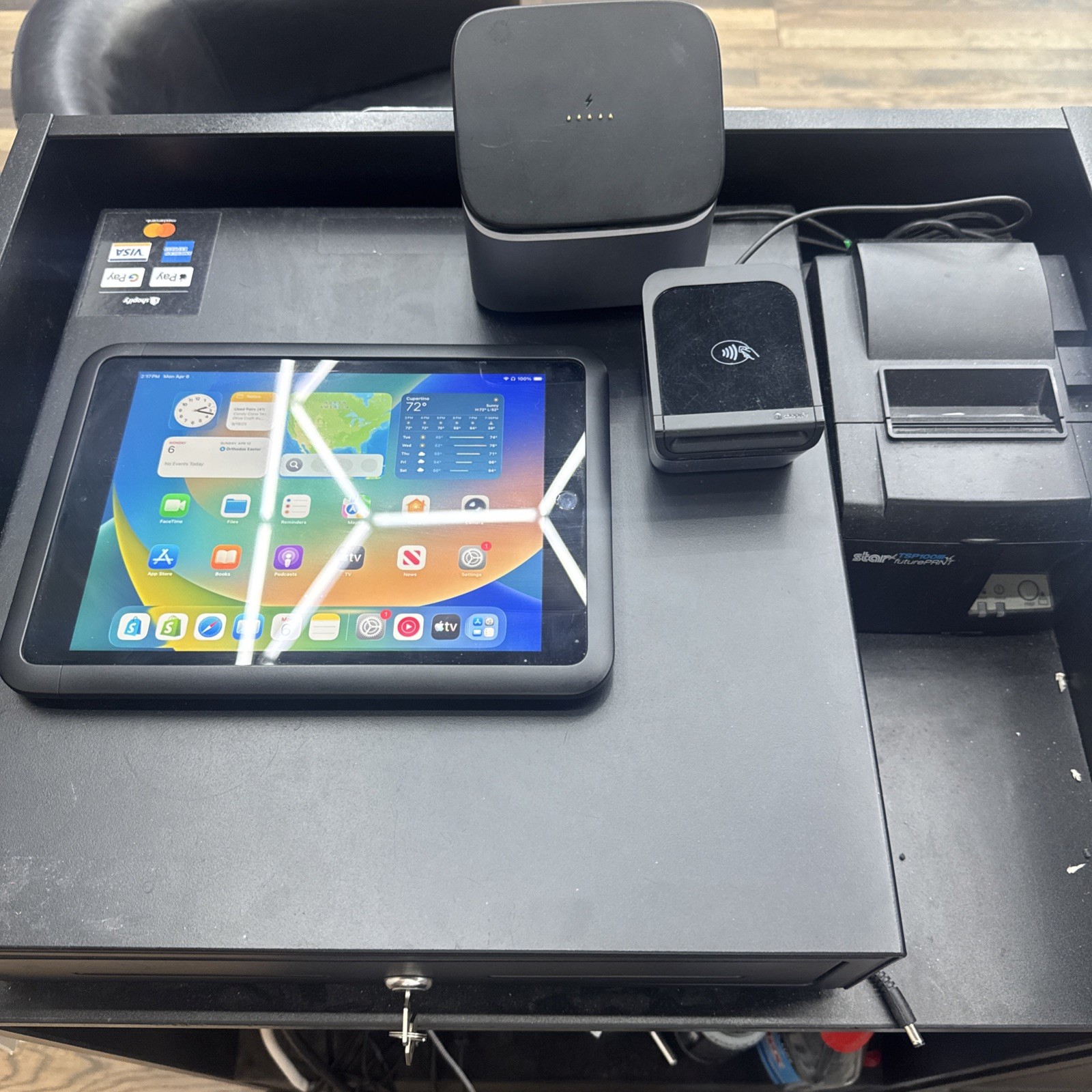 Shopify Pos System – Ipad, Retail Stand, Tap & Chip and Dock & Receipt Printer