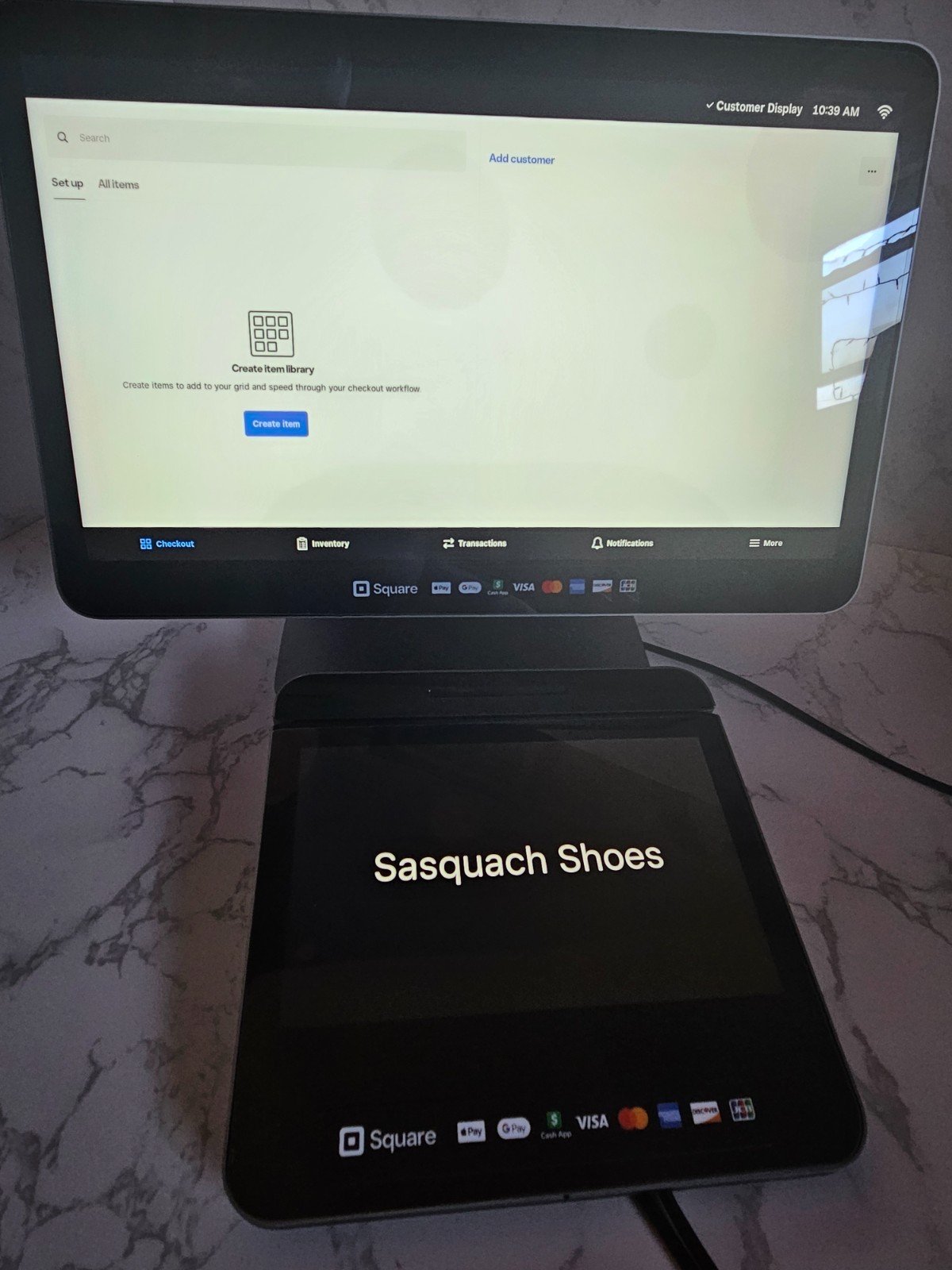 Square Register POS System – Black (A-SKU-0665)