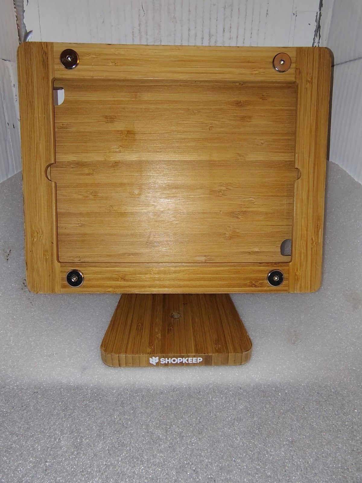 Bamboo Wood POS Security Stand iPad Air Shopkeep Square Point Of Sale