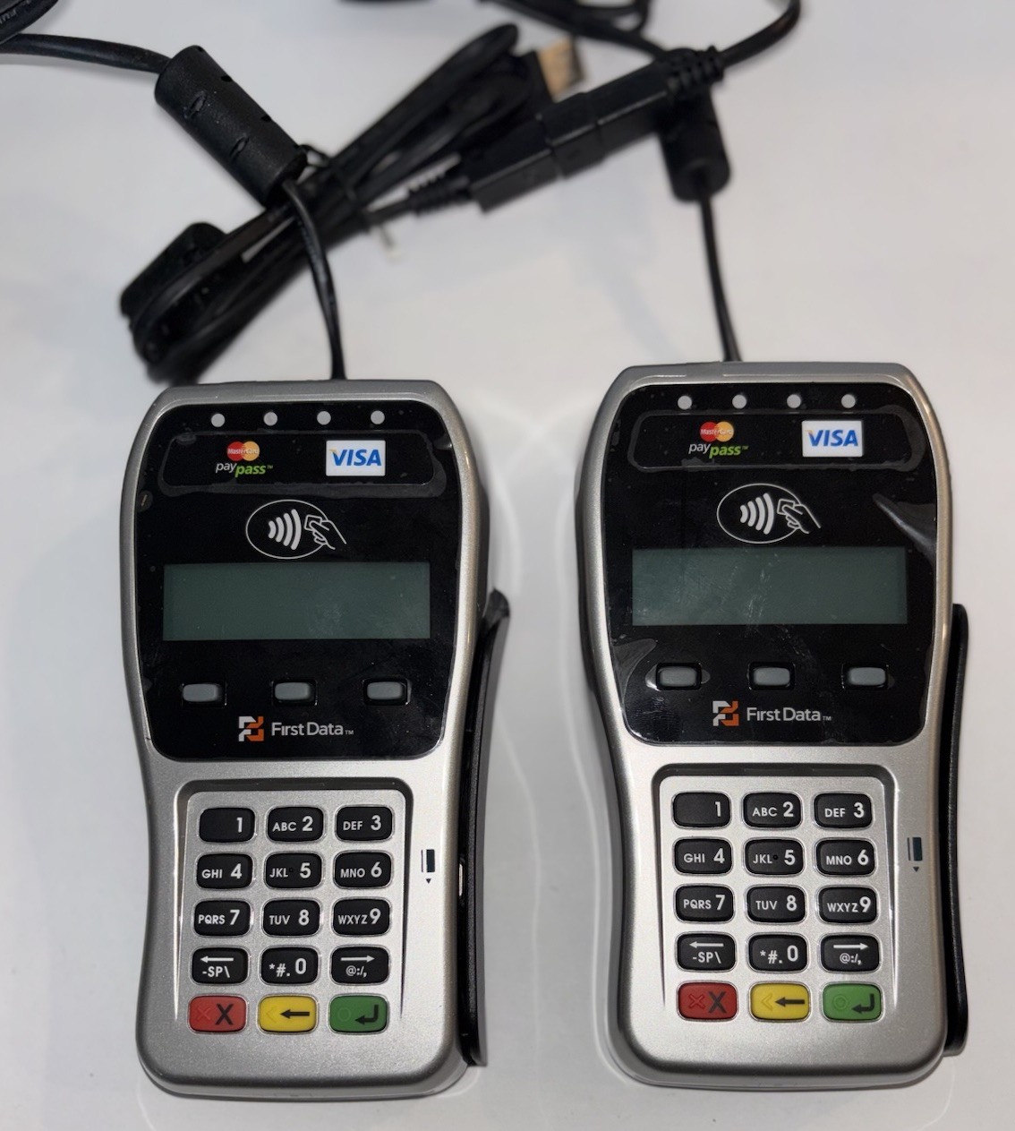 Lot of 2 First Data FD35 PIN pad Credit Card Reader Tested And Working FD-35