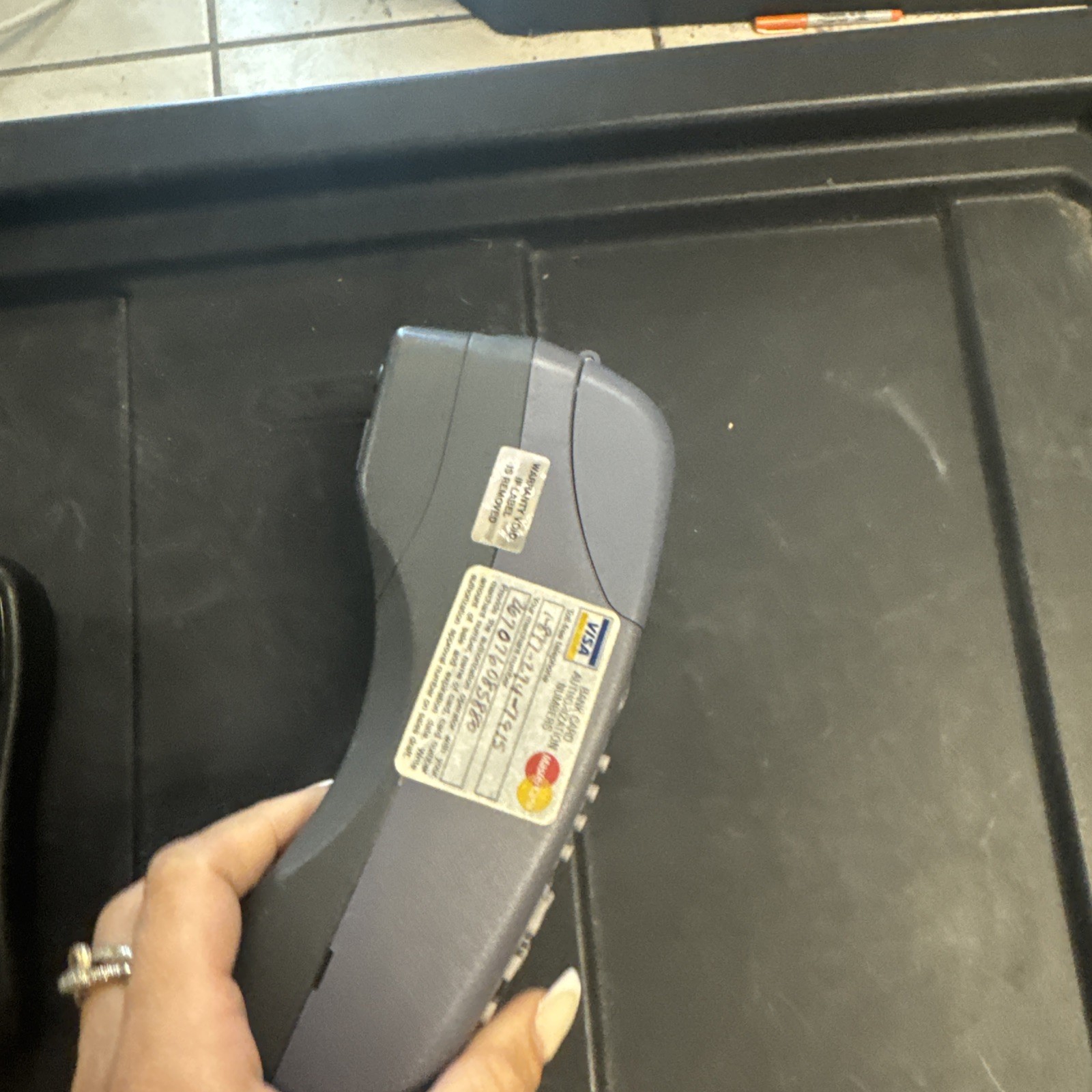 Verifone OMNI 3750 credit card processing terminal w FD-10 KEY PAD