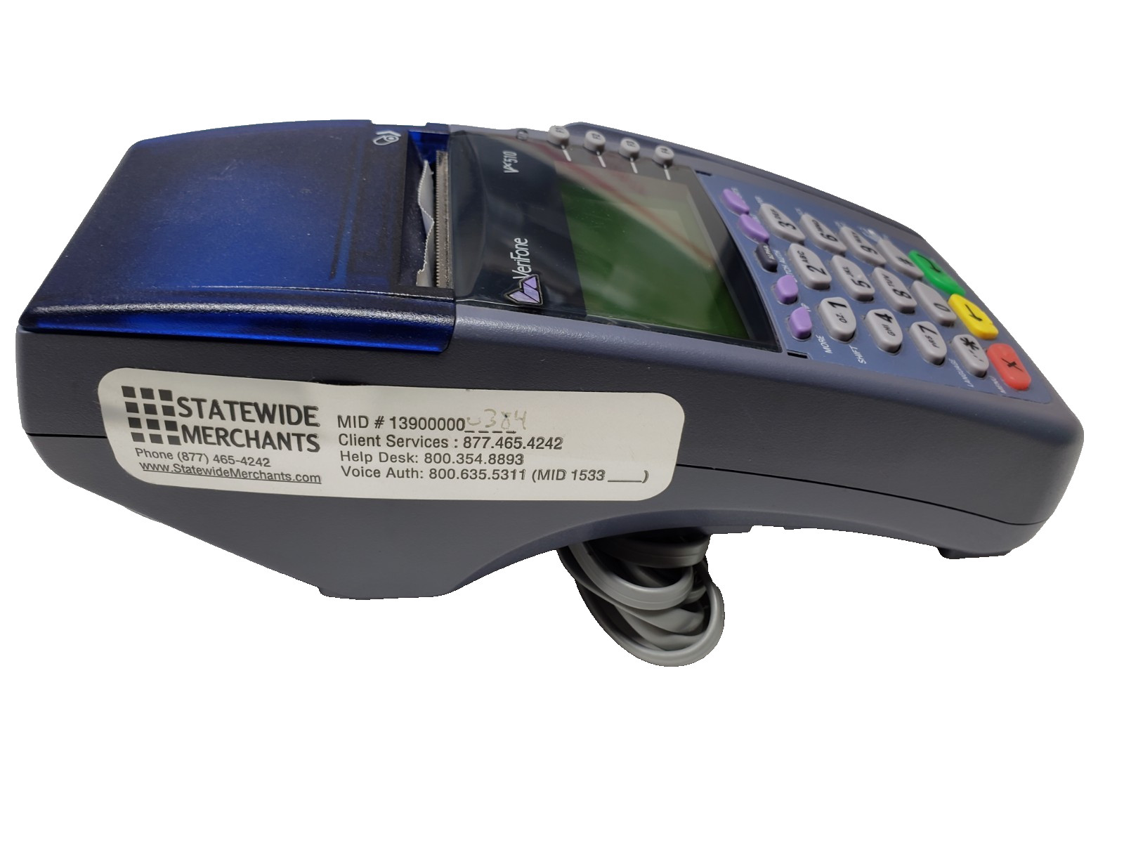 Verifone VX510 OMNI 3730 LE Credit/Debit Card Machine no Power Cord