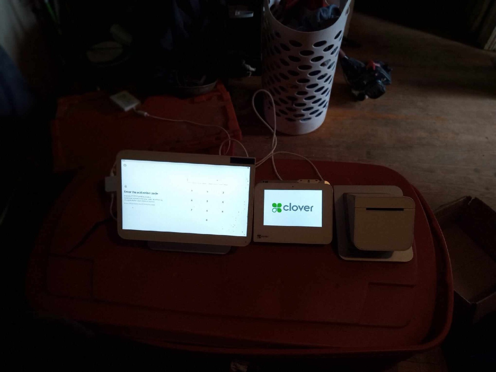 Clover Station Pro C503 POS System – Terminal, Display, Printer, Hub – Used