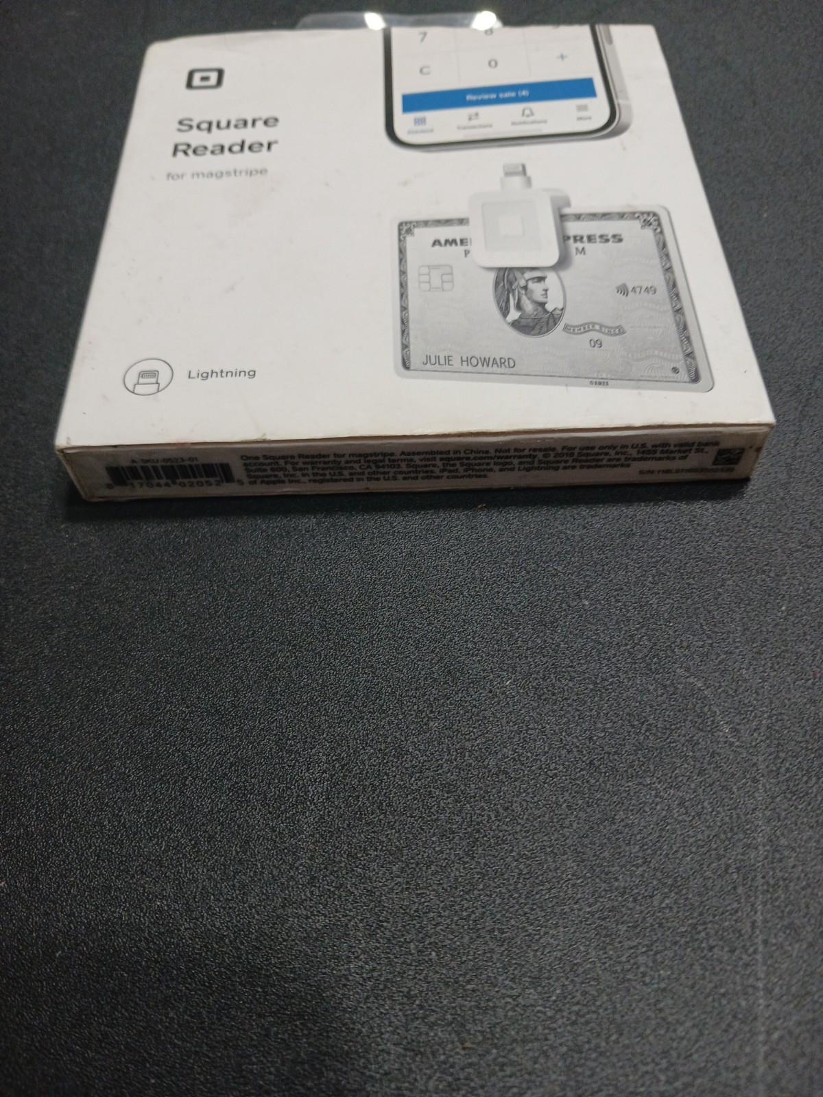NEW Square Magstripe Reader with Lightning Connector Glossy White Sealed