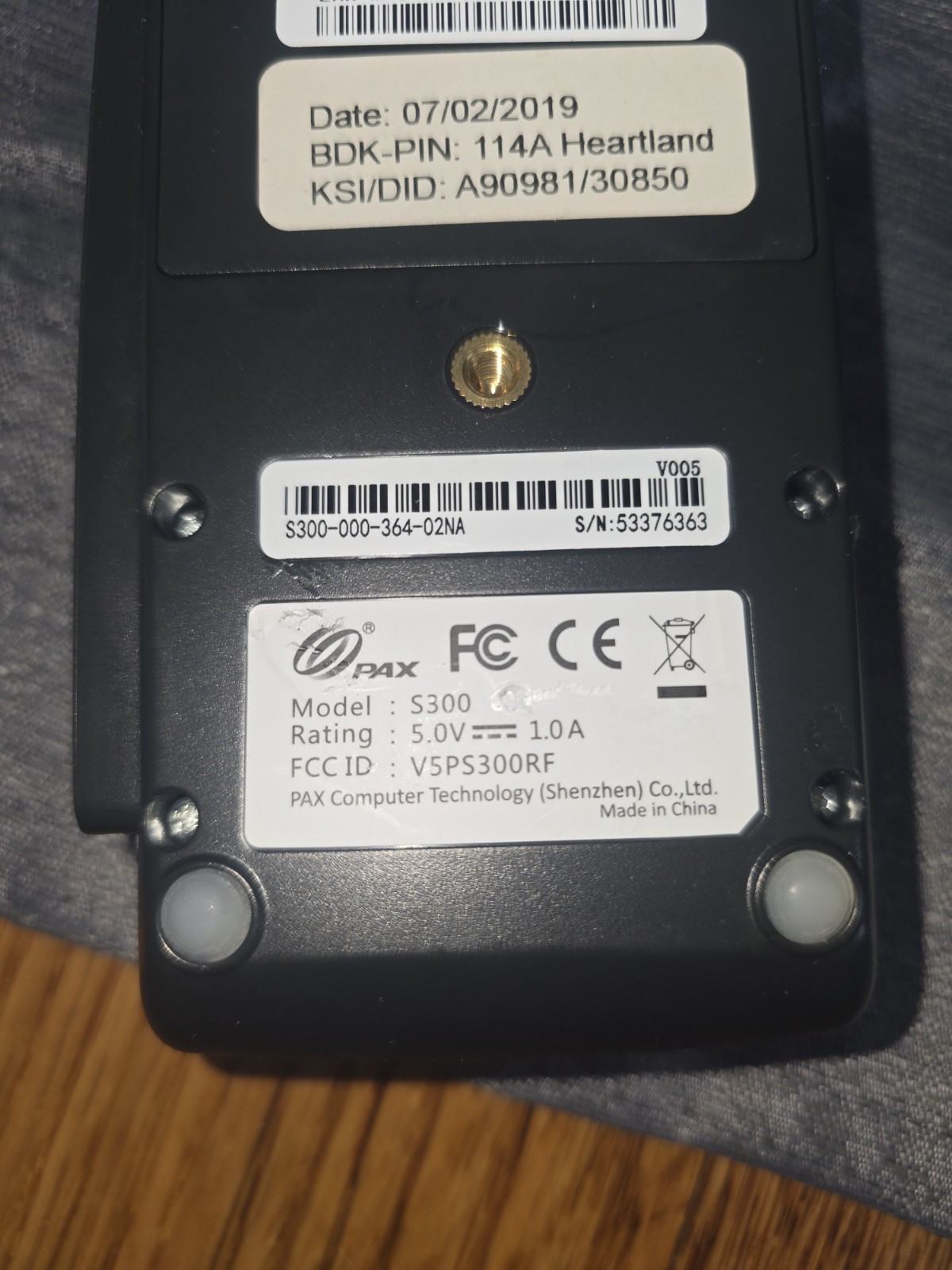 PAX S300 Integrated Pin Pad Credit Card Terminal