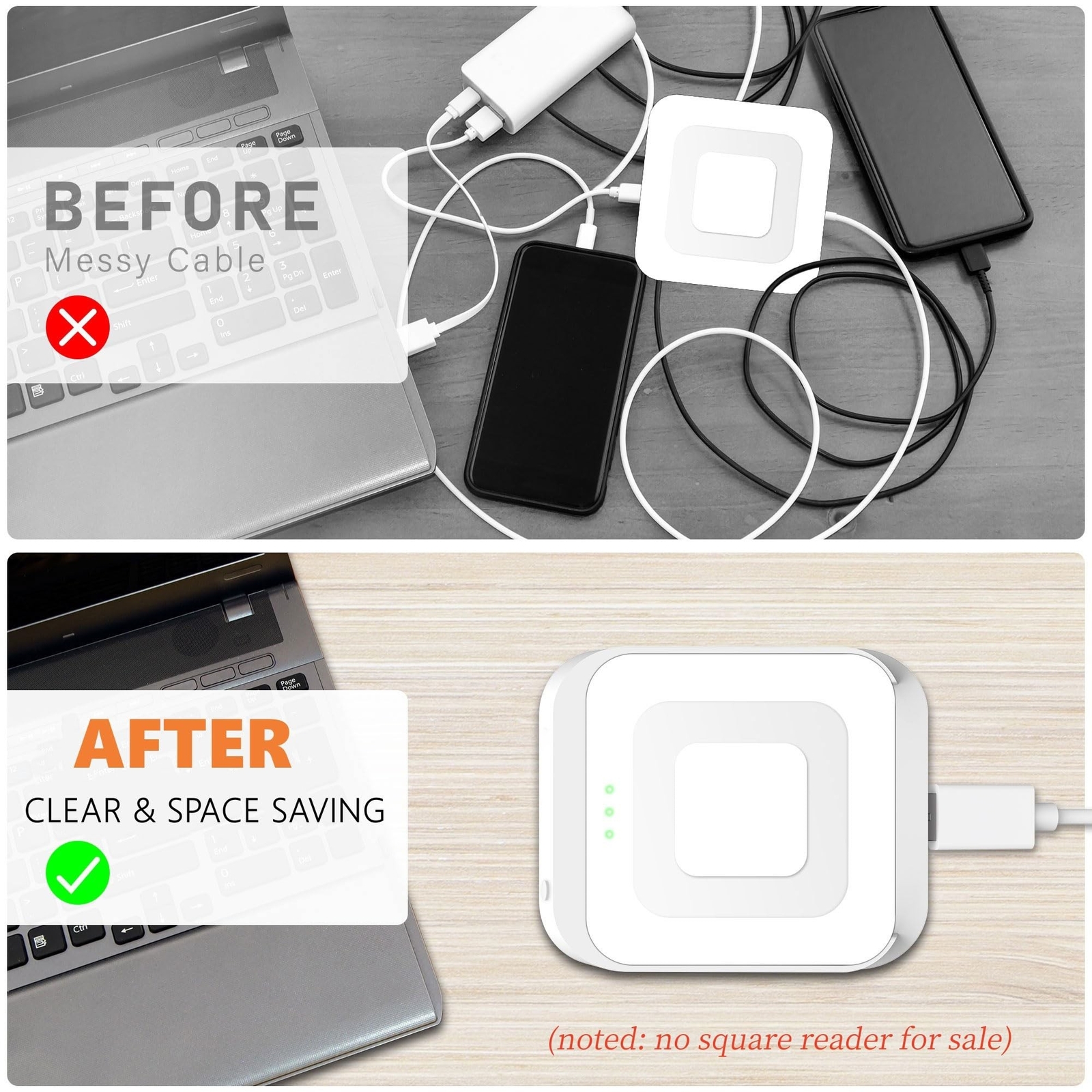 Square Dock for Square Reader 2nd Generation, Holder Stand for Square Card Re…