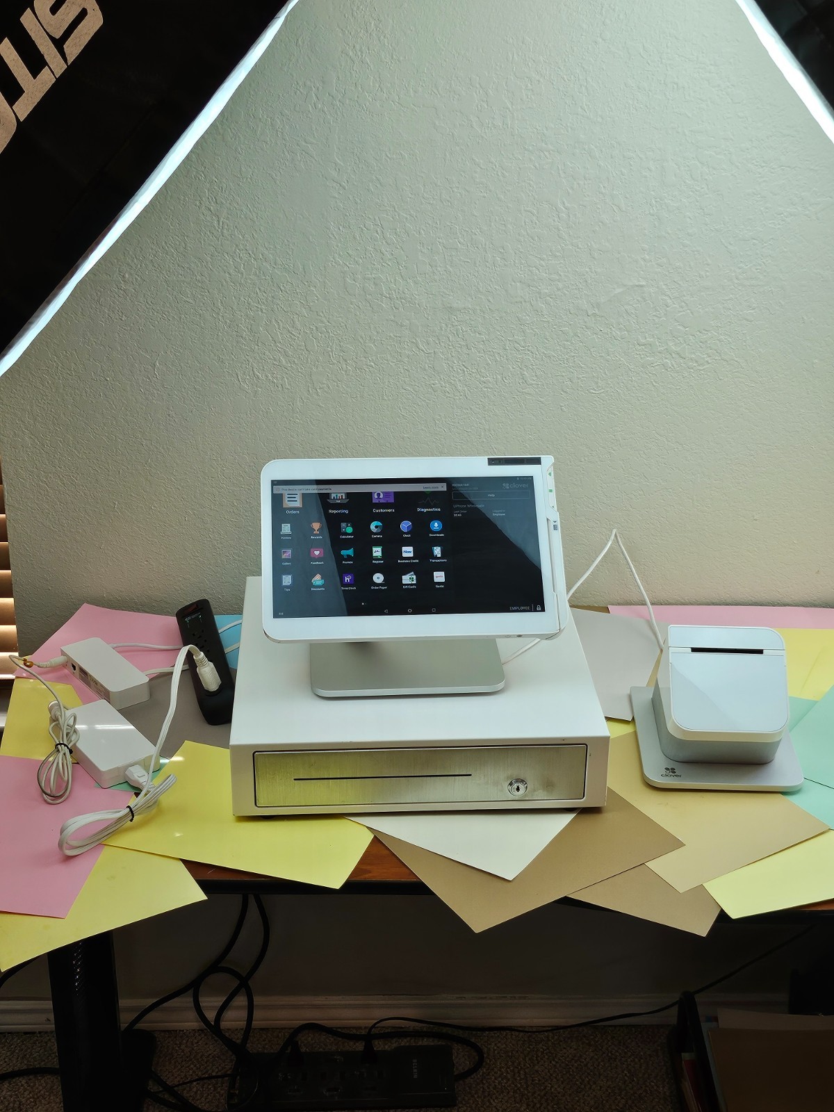 Clover POS Station Bundle: C500 Terminal, Cash Drawer, Printer, Hub