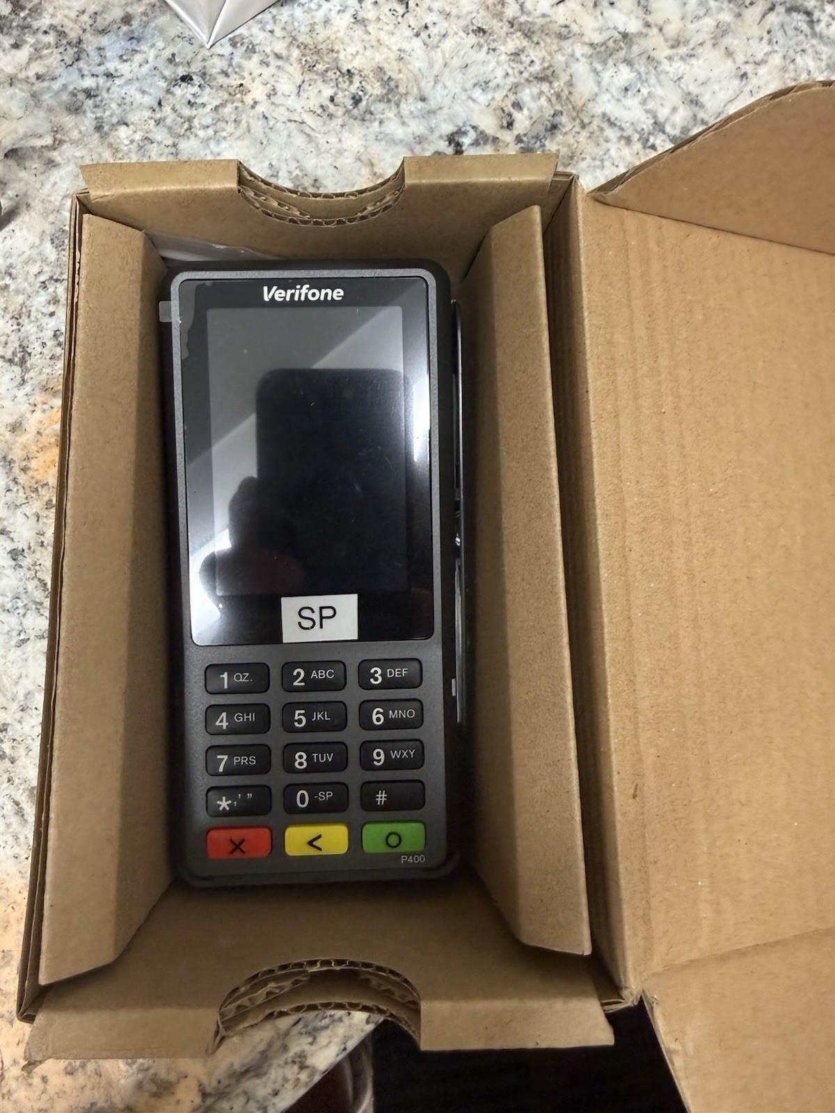 (2) VeriFone P400 Plus Credit Card Terminals (M435-003-04-NAB-5) With Cords