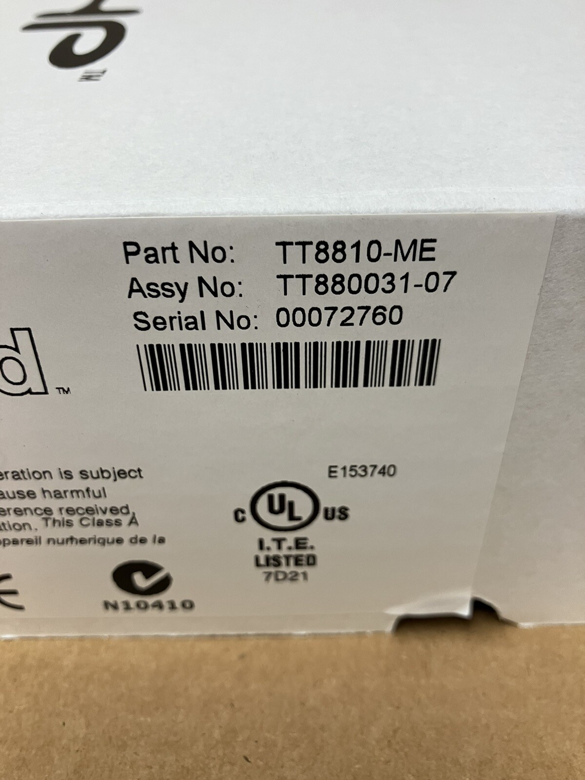 HHP HandHeld Products Retail POS Transaction Terminal Signature Pad TT8810-ME
