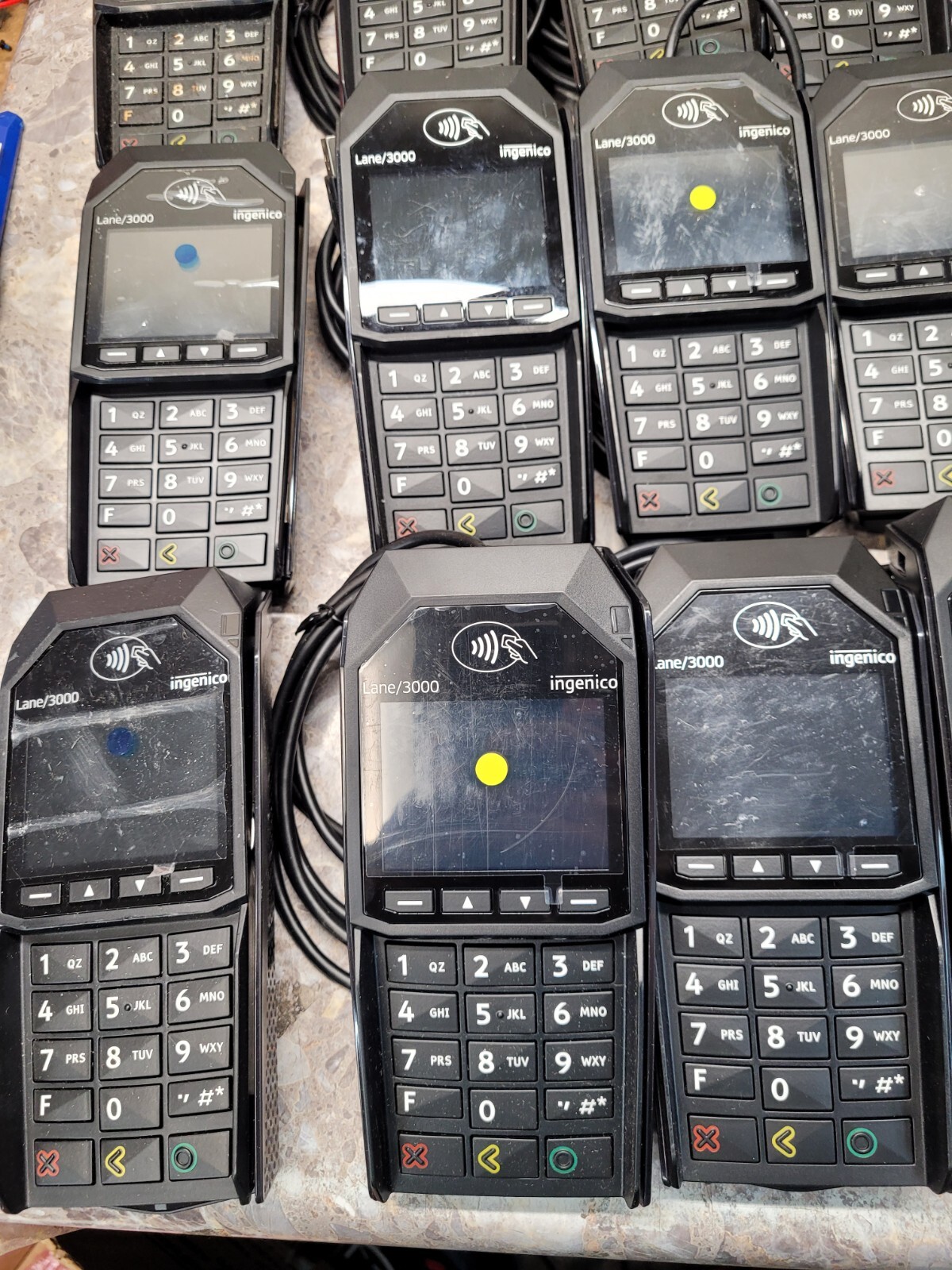 29x Ingenico Lane/3000 CL /ETH Pin-Pad Credit Card Terminals w/ USB Cords