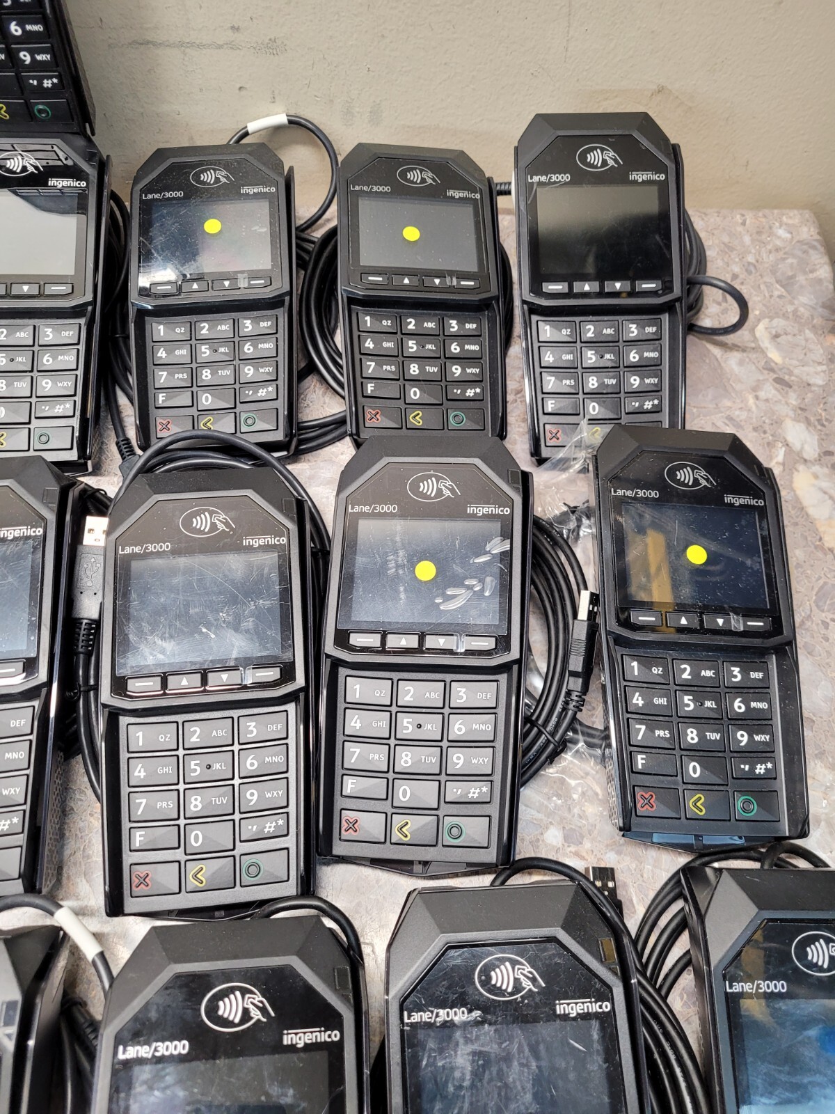 29x Ingenico Lane/3000 CL /ETH Pin-Pad Credit Card Terminals w/ USB Cords