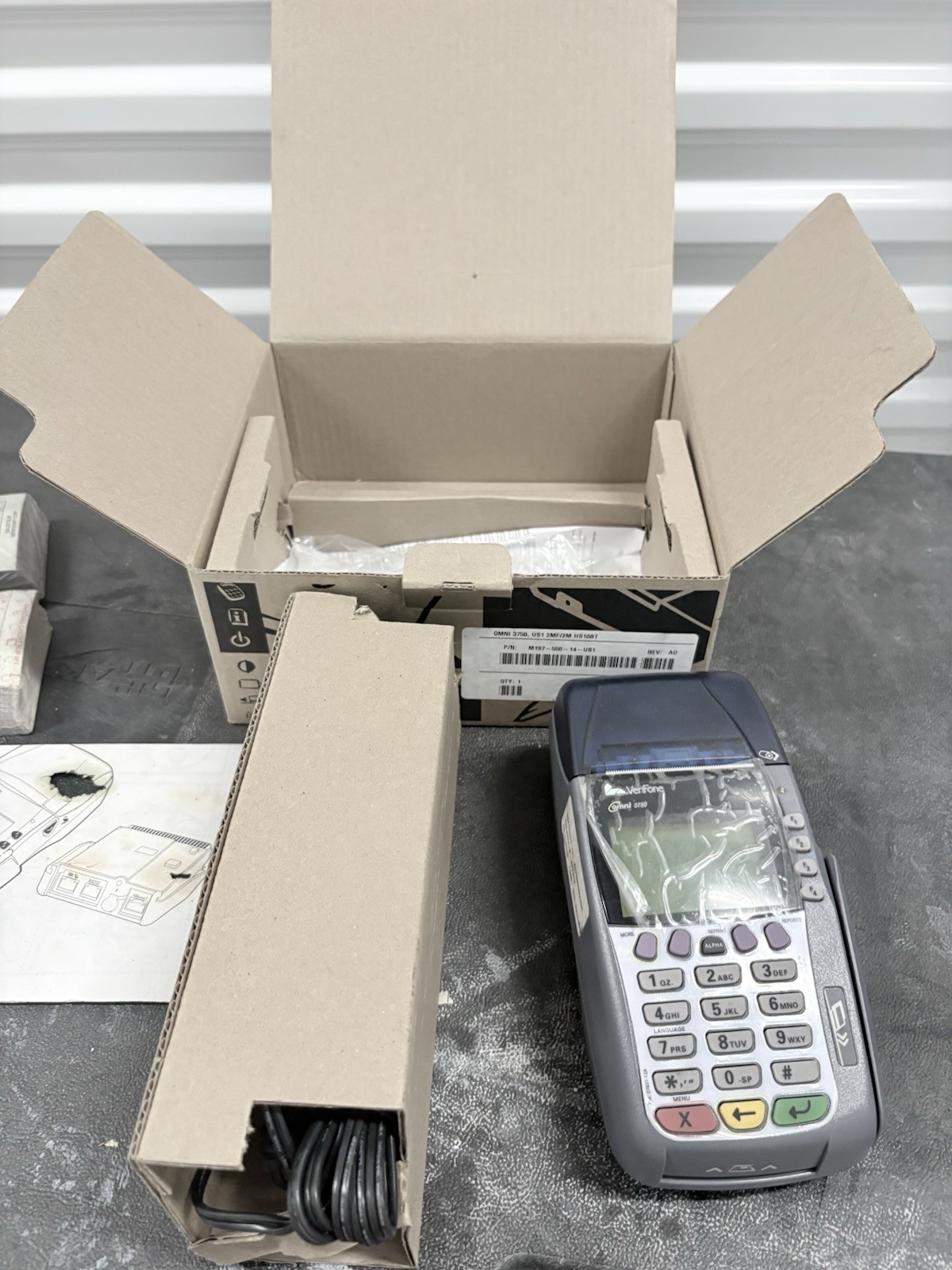 Verifone Omni 3750 US1 2MF/2M Payment Terminal Pin Pad Printer – Cib