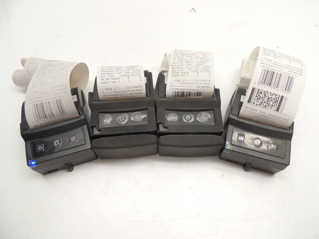 LOT OF 4 BLUE BAMBOO P25 Receipt Printer TESTED
