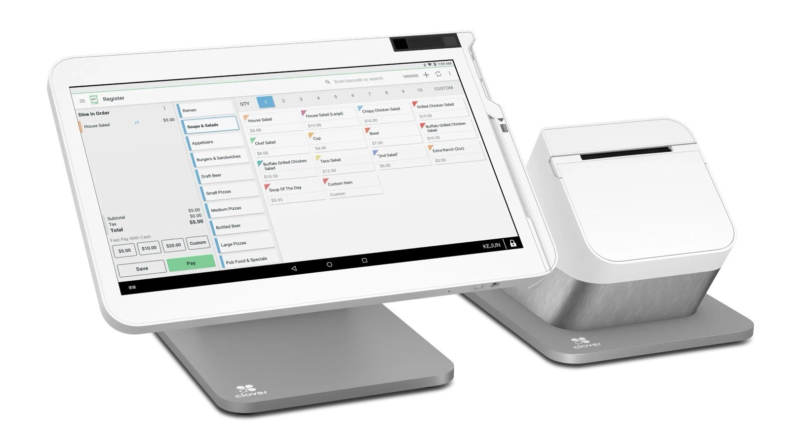 Clover Station Solo Touchscreen, Printer, Cash Drawer – Activation Code Included