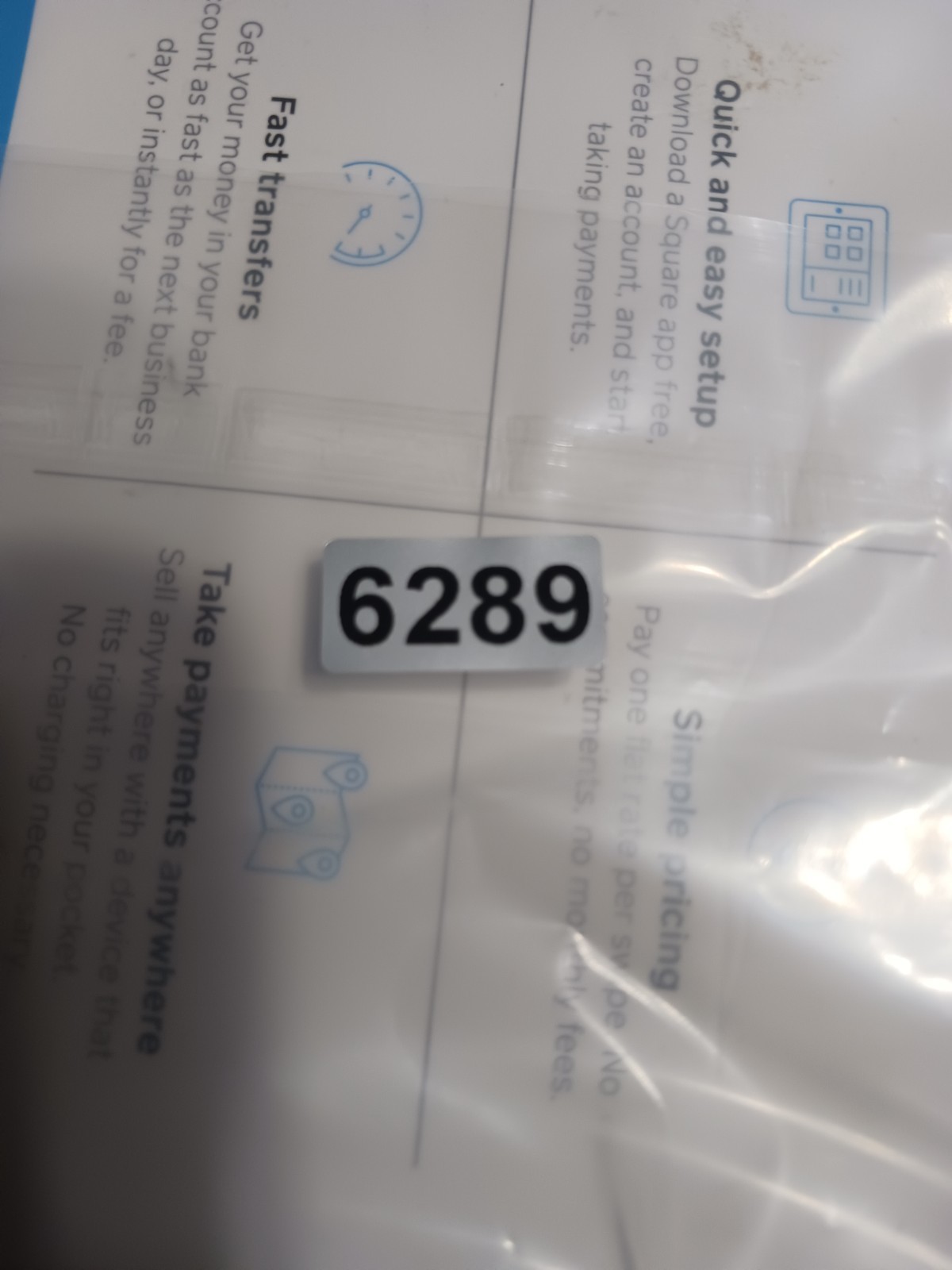 NEW Square Magstripe Reader with Lightning Connector Glossy White Sealed