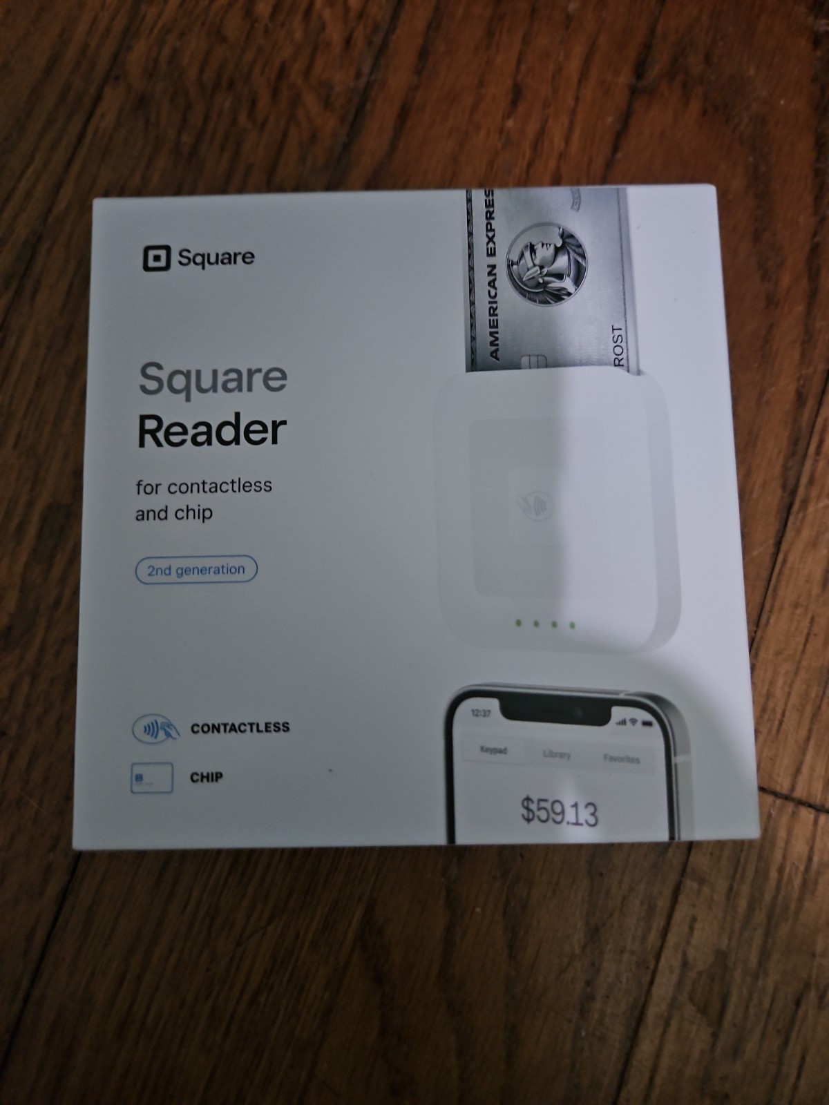 Square Card Reader (2nd Gen) — Contactless + Chip — New & Sealed — White