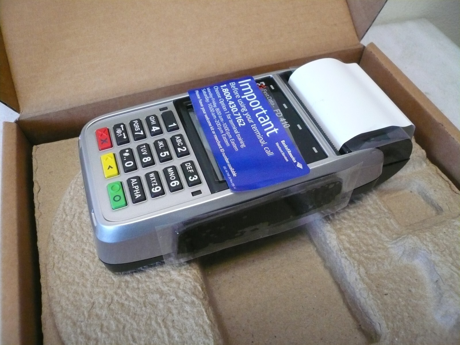 First Data FD410 DW EMV Wireless Handheld Credit Card Terminal