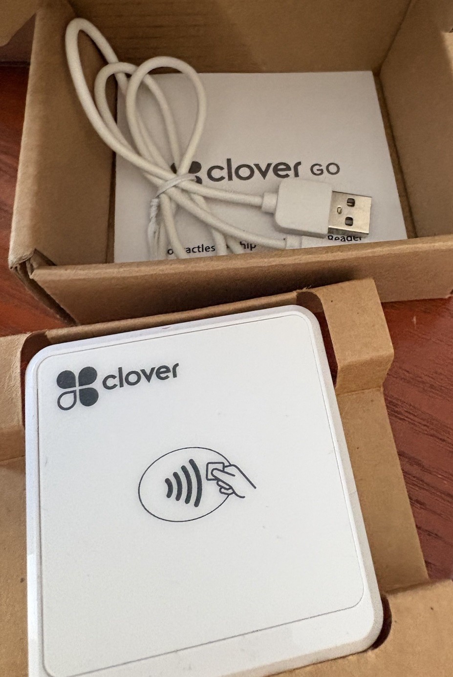 Clover Go RP457C Contactless + Chip Credit Card Reader, Wired, iPhone/Android