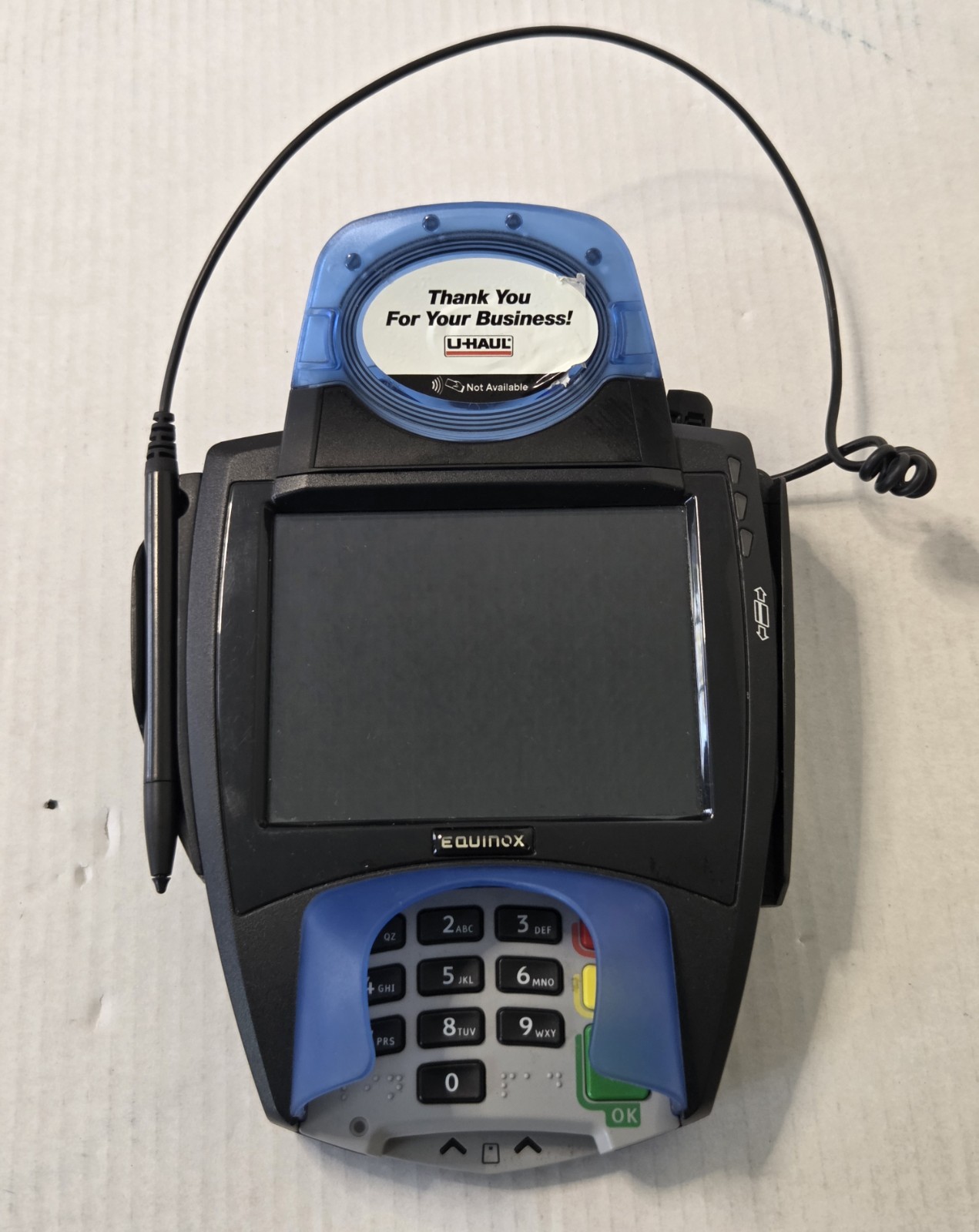 Equinox L5300 Payment Terminal – From Closed U-HAUL Dealership – FOR PARTS ONLY