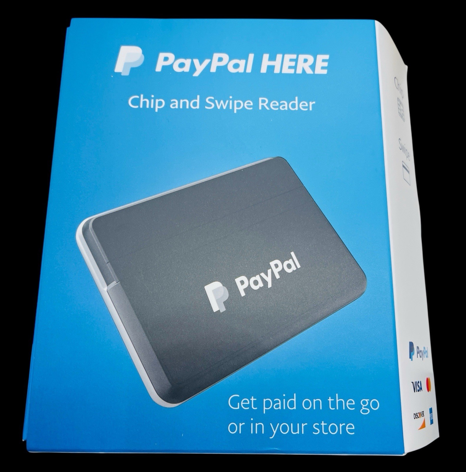 PayPal HERE Chip and Swipe Card Reader, NIB NEW – Never Used Retail Sales Supply