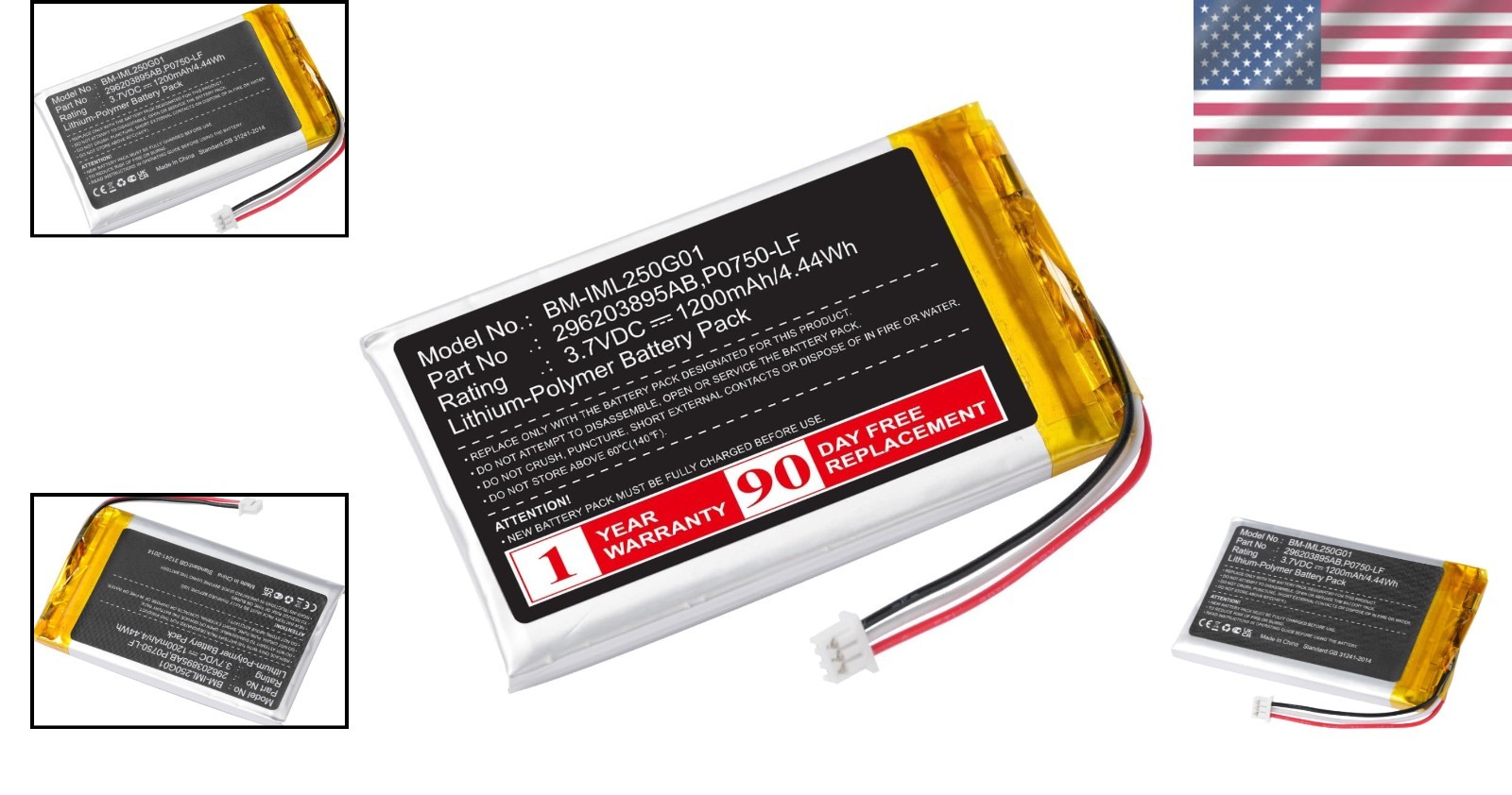 Lightweight Lithium Polymer Battery for Ingenico Link 2500 – Indoor/Outdoor Use