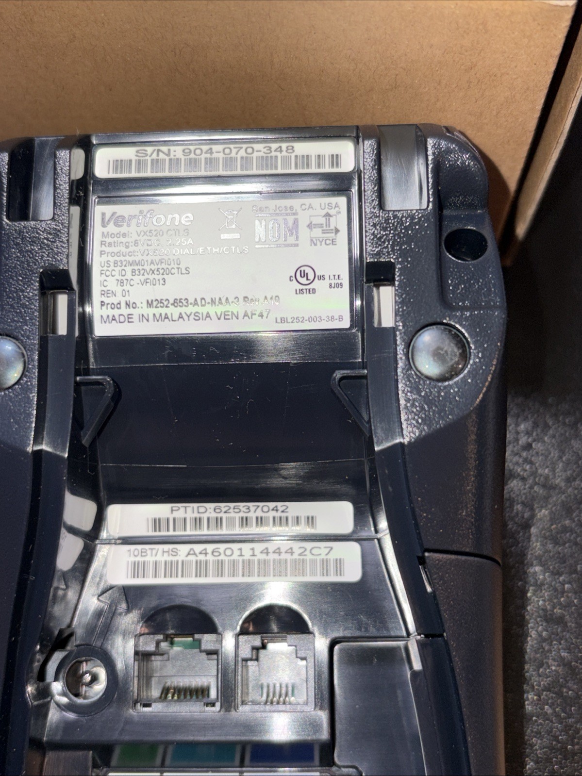 VeriFone VX 520 CTLS M252-653-AD-NAA-3 NEW!