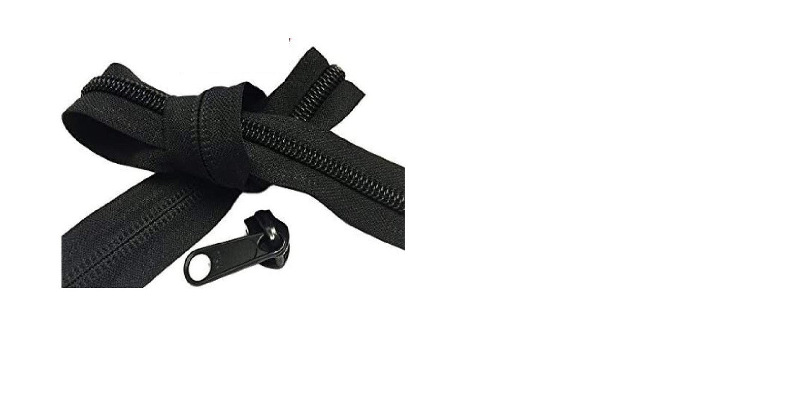YKK® #10 Nylon Coil Chain Zipper Extra Heavy Weight Color Black – 1 Yard Pa
