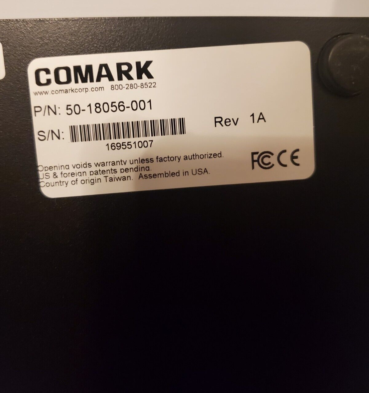 COMARK Desktop Cradle Gen2 P/N 50-18056-001