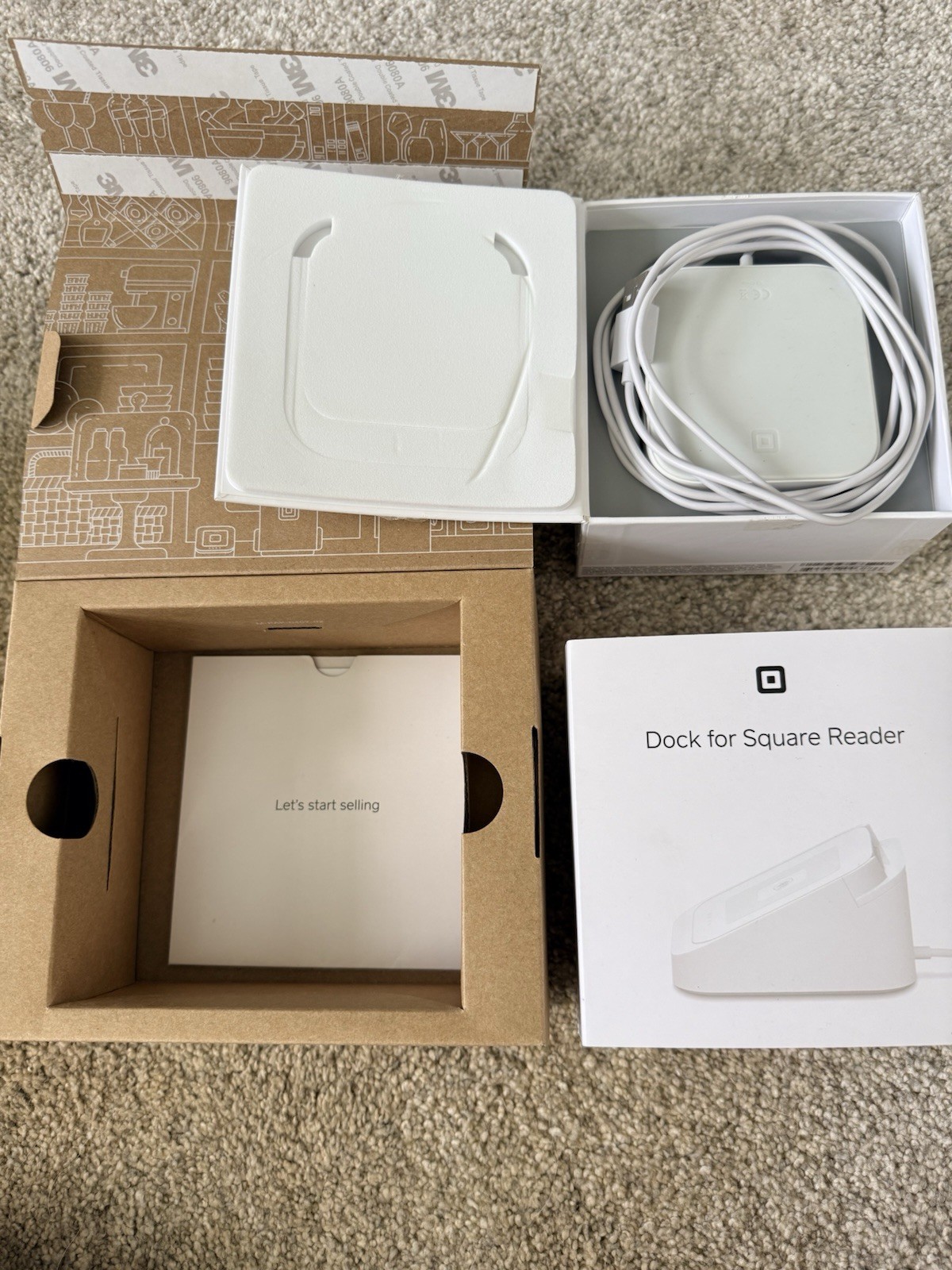 Square A-SKU-0120 Dock for Contactless Credit Card Reader In Box Barely Used