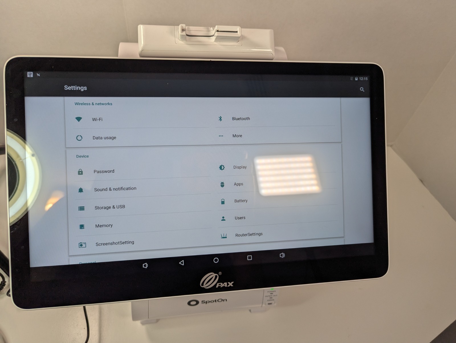 U22630 SpotOn PAX E800 POS Point Of Sale System Preowned G3D