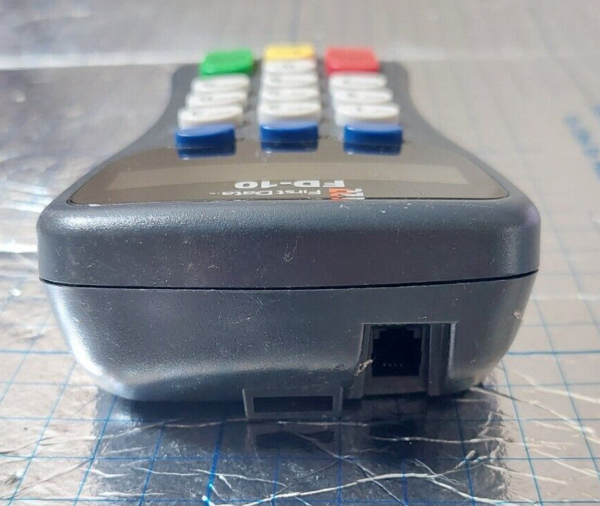 First Data FD-10 Gray/Black Digital Display Credit Debit Card Terminal Pin Pad