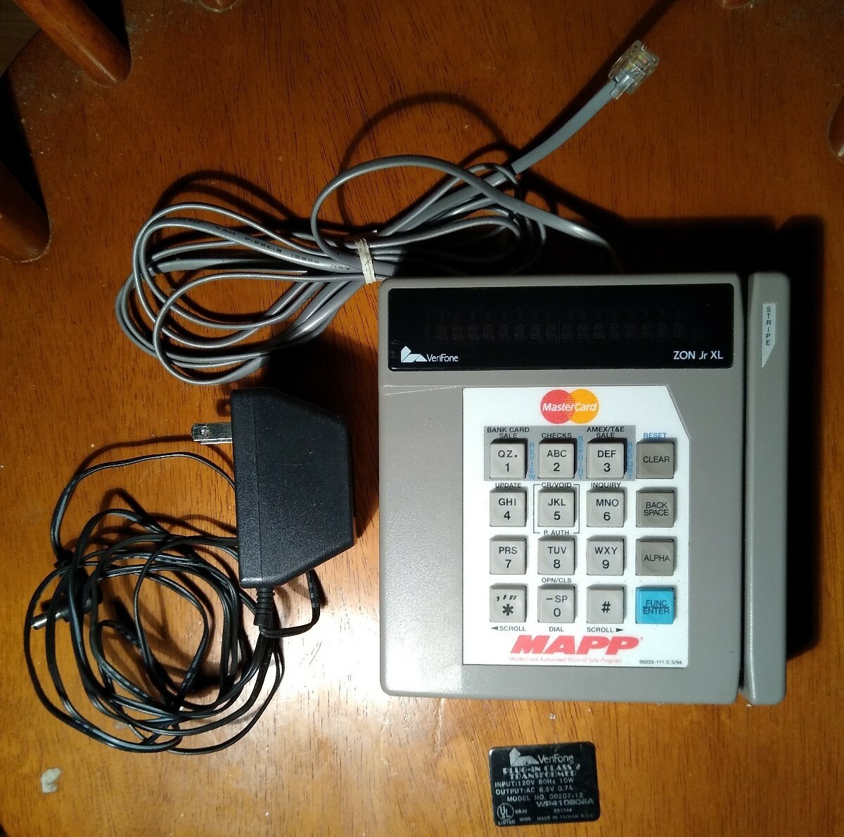 VERIFONE Credit Card Terminal w/Power Supply Class-2 Transformer Used Error