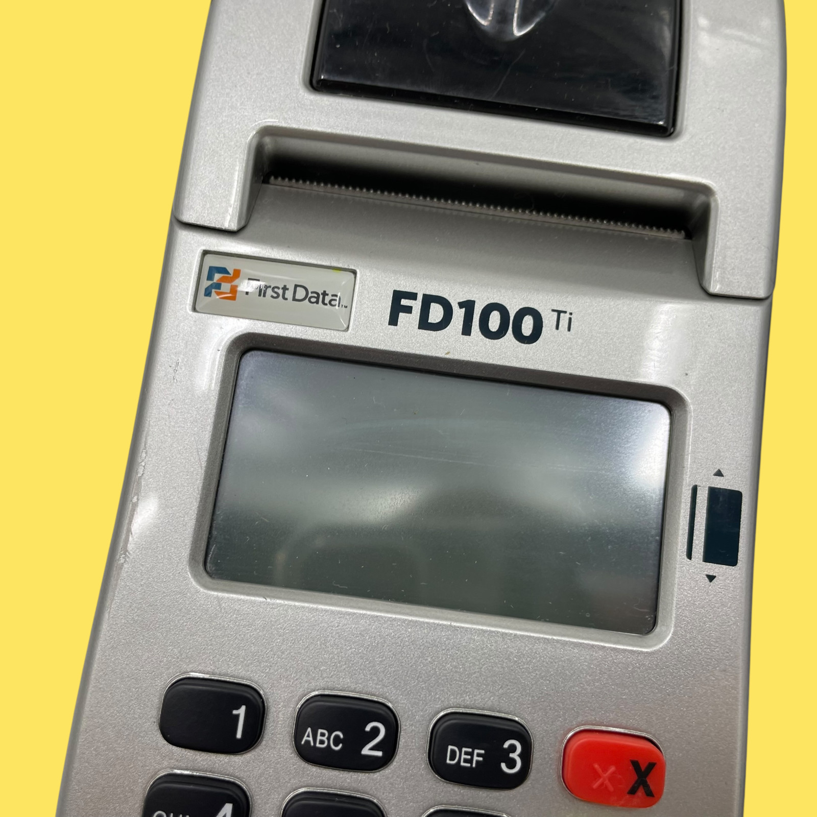 Lot of 2 First Data FD100ti & FD50ti Credit Card Readers Terminals #4831 z43b15