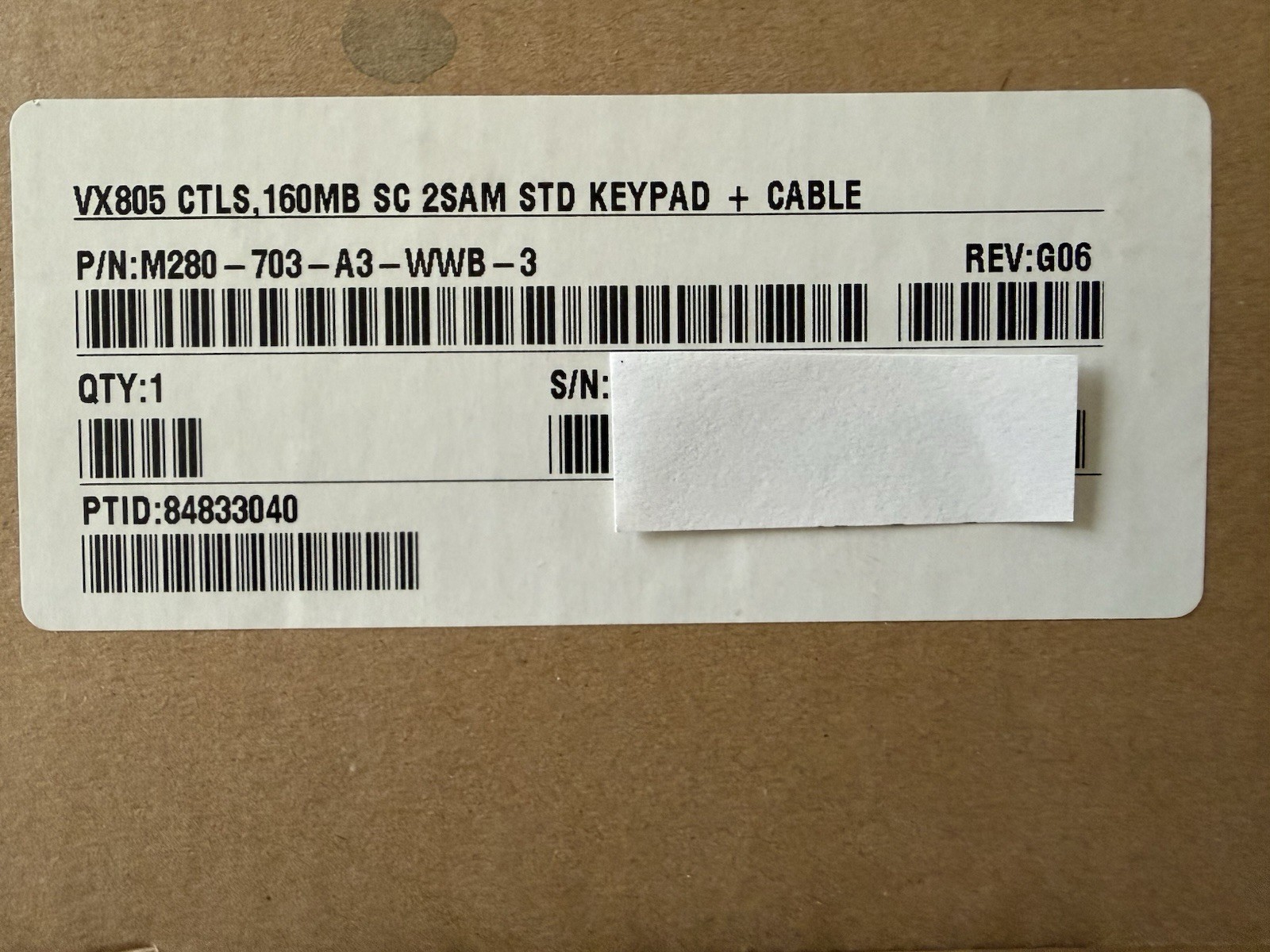New Verifone VX-805 Pin Pad Card Reader 160mb Keypad