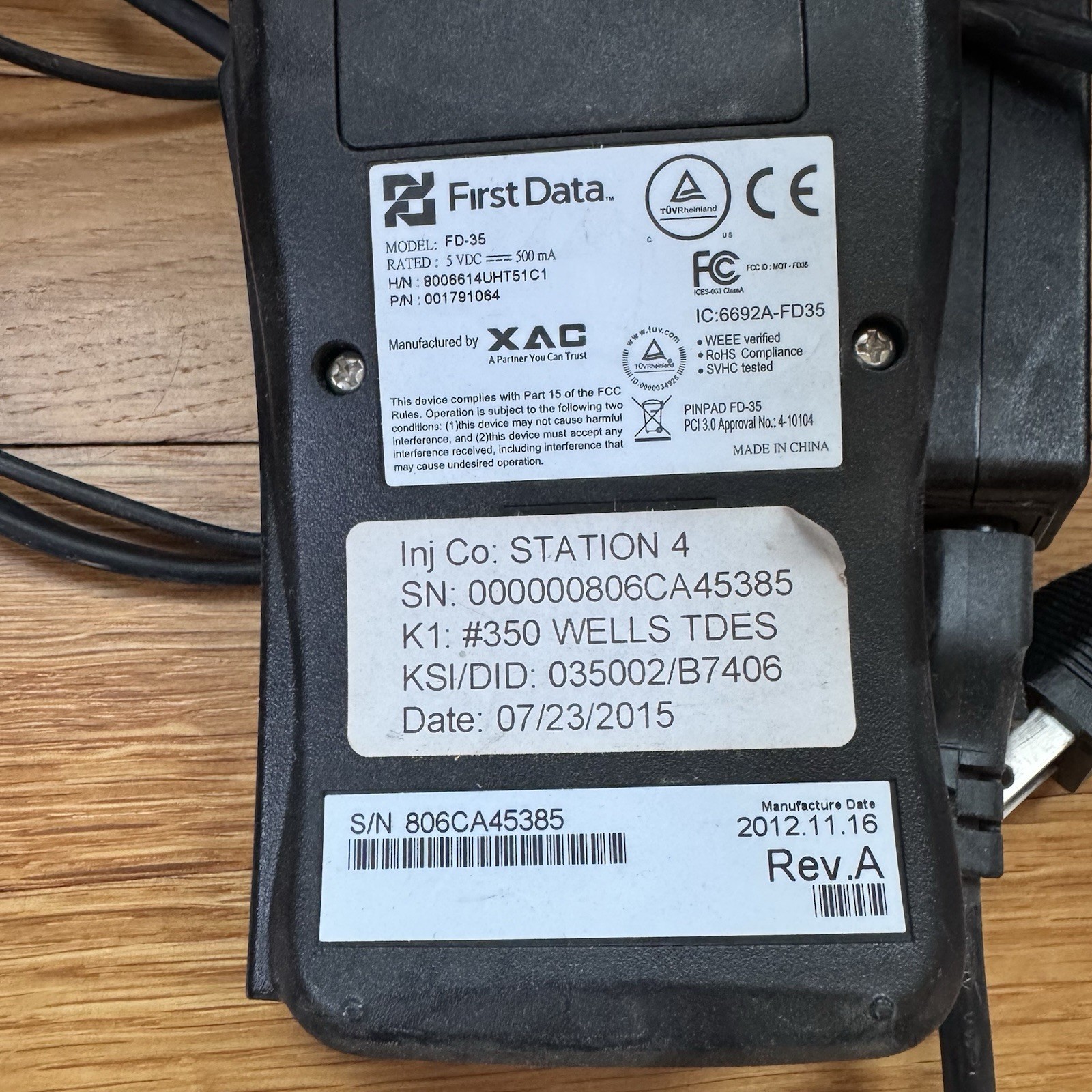 Lot of 2 First Data Credit Card Machines FD130Duo & FD100