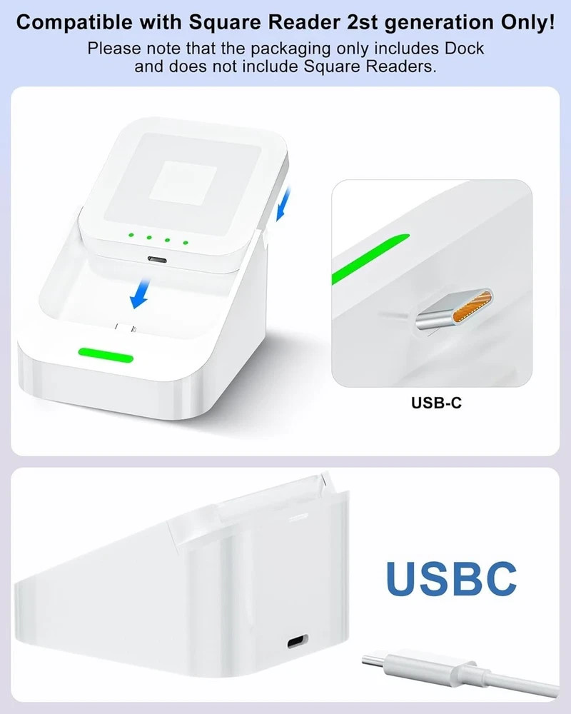 2nd-Gen Square Card Reader Stand for Square Reader Dock 2nd Generation & POS …
