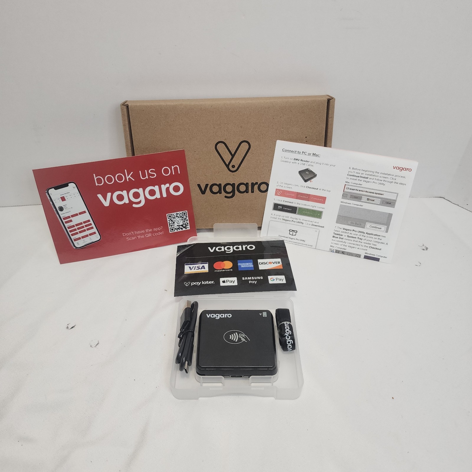 Vagaro EMV Chipper 3X BT Bluetooth Card Reader + USB-C, w/Strap & Case – NEW