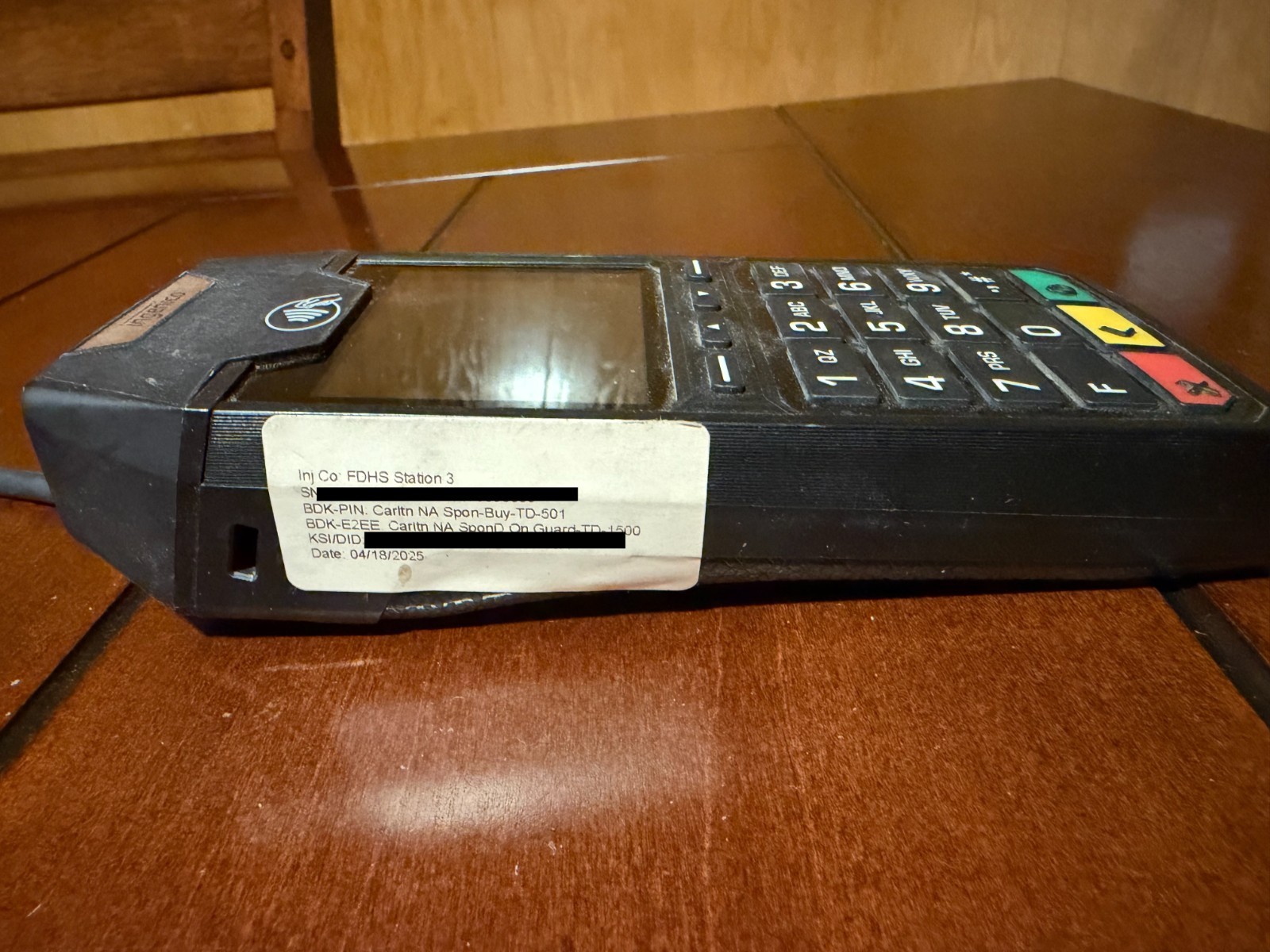 INGENICO LANE/3600 TRD70313356C POINT OF SALE TERMINAL WITH ACCESSORY CABLE