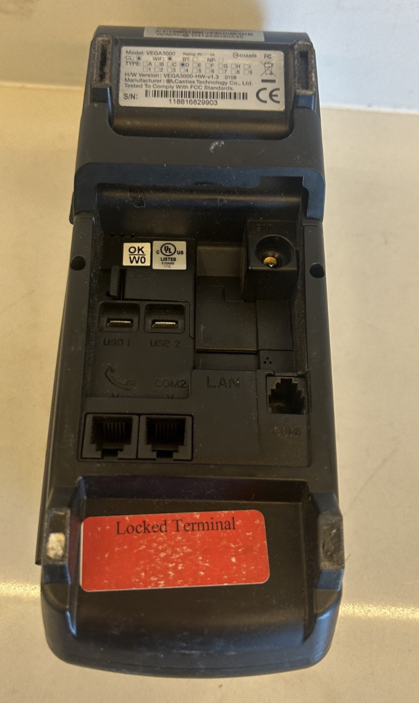 Dejavoo Z8 Credit Card Terminal Account Locked For Parts or Training Free Ship