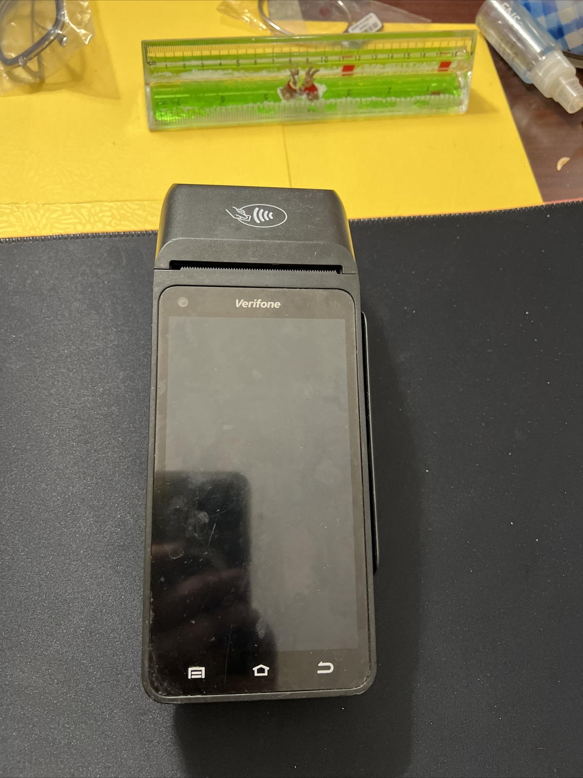 Verifone Trinity T650c Touchscreen Credit Card Terminal No Power Adapter