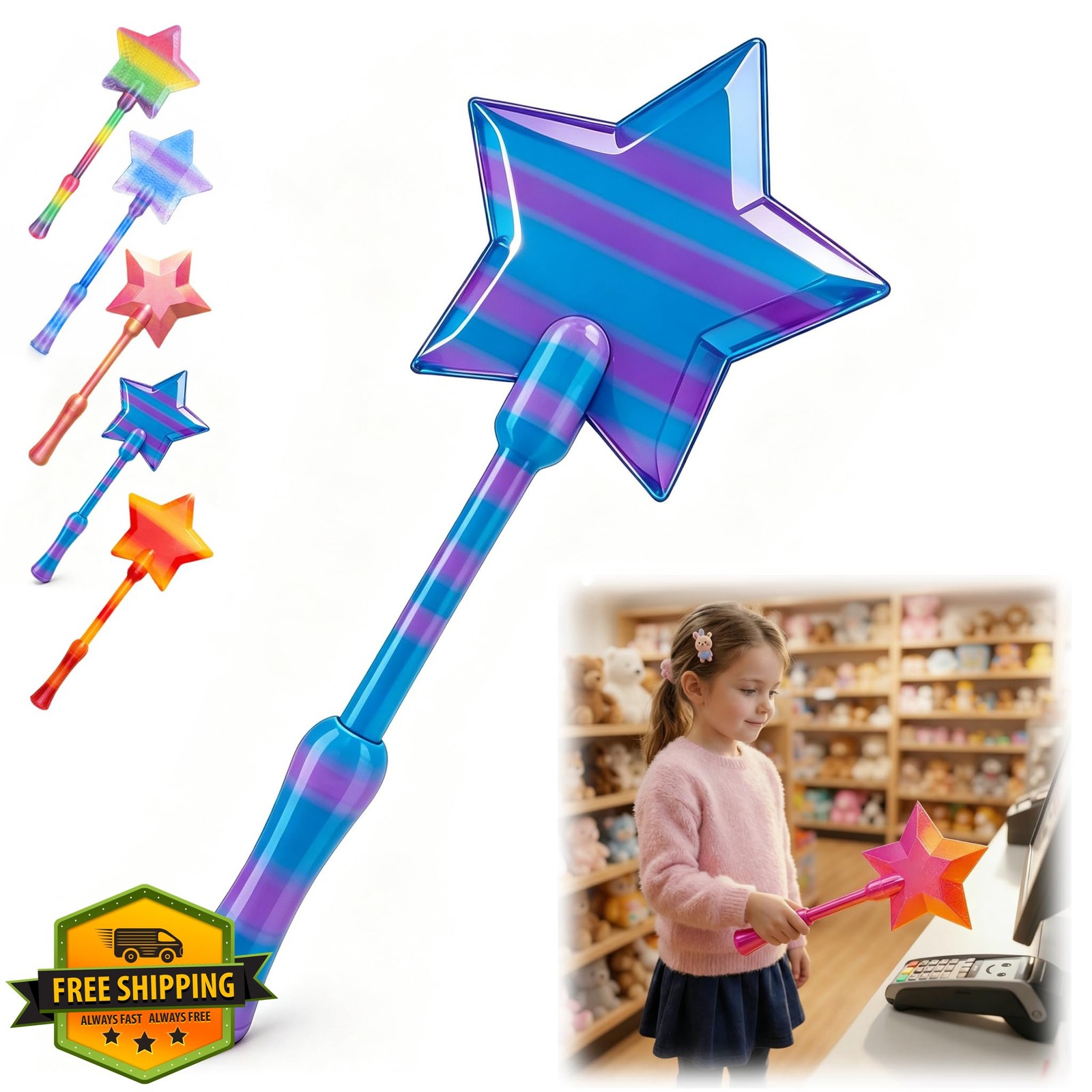CVYDJXVW Credit Card Wand Blue Pink