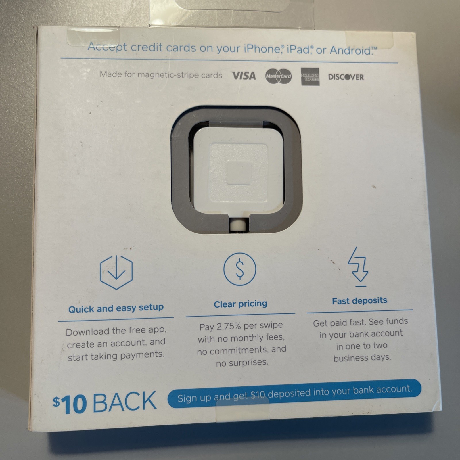 Square Reader Magstripe Credit Card Reader for iPhone iPad Android New Sealed